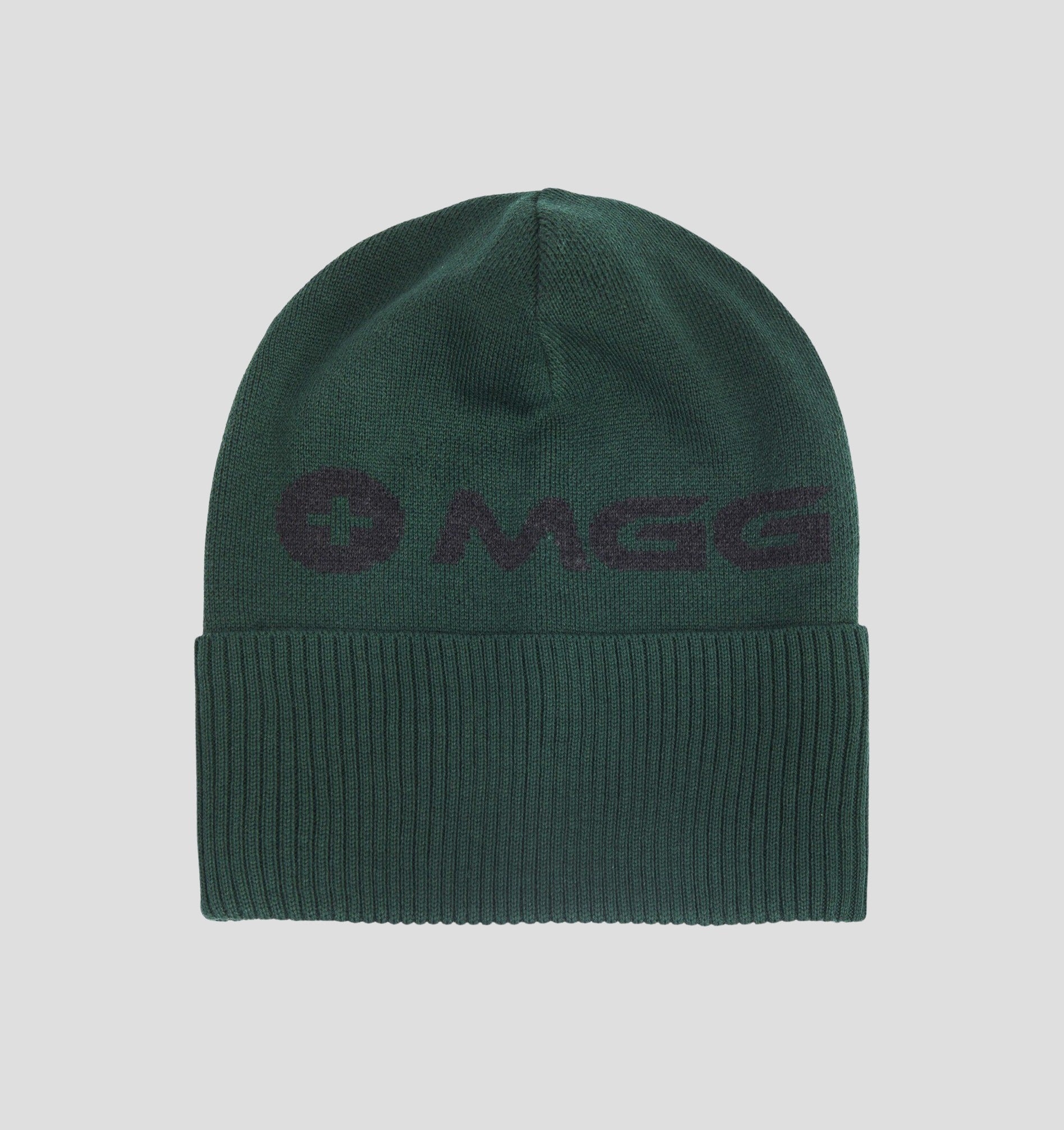 Merino Oversize Cuffed Beanie - Snow White / Navy Blue / One Size