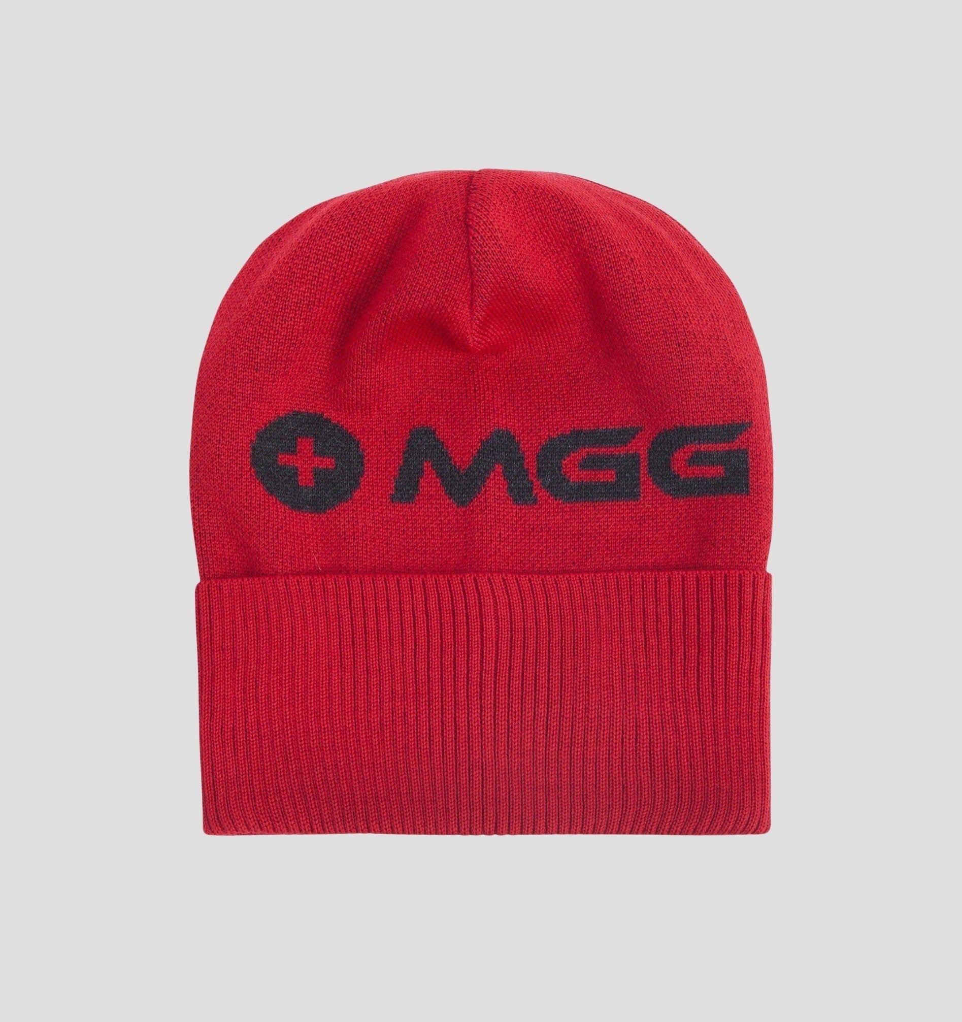 Merino Oversize Cuffed Beanie - Snow White / Navy Blue / One Size