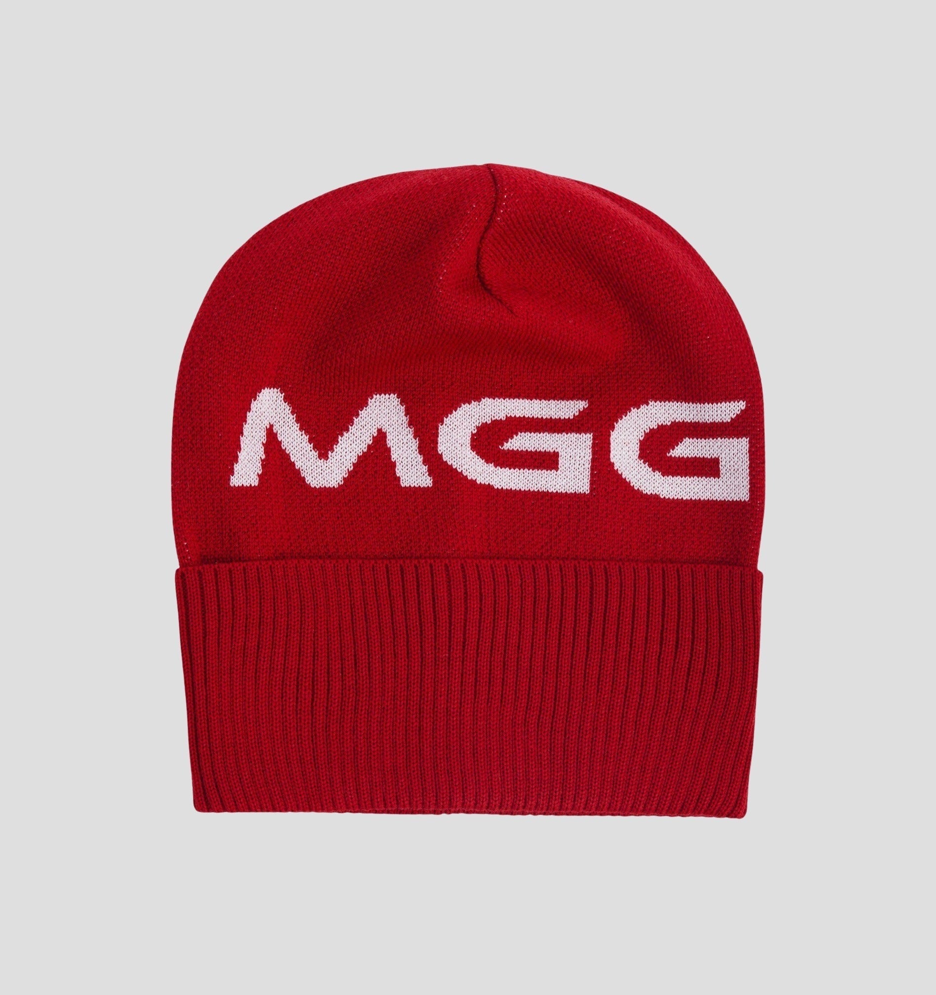 Merino Oversize Cuffed Beanie - Snow White / Navy Blue / One Size