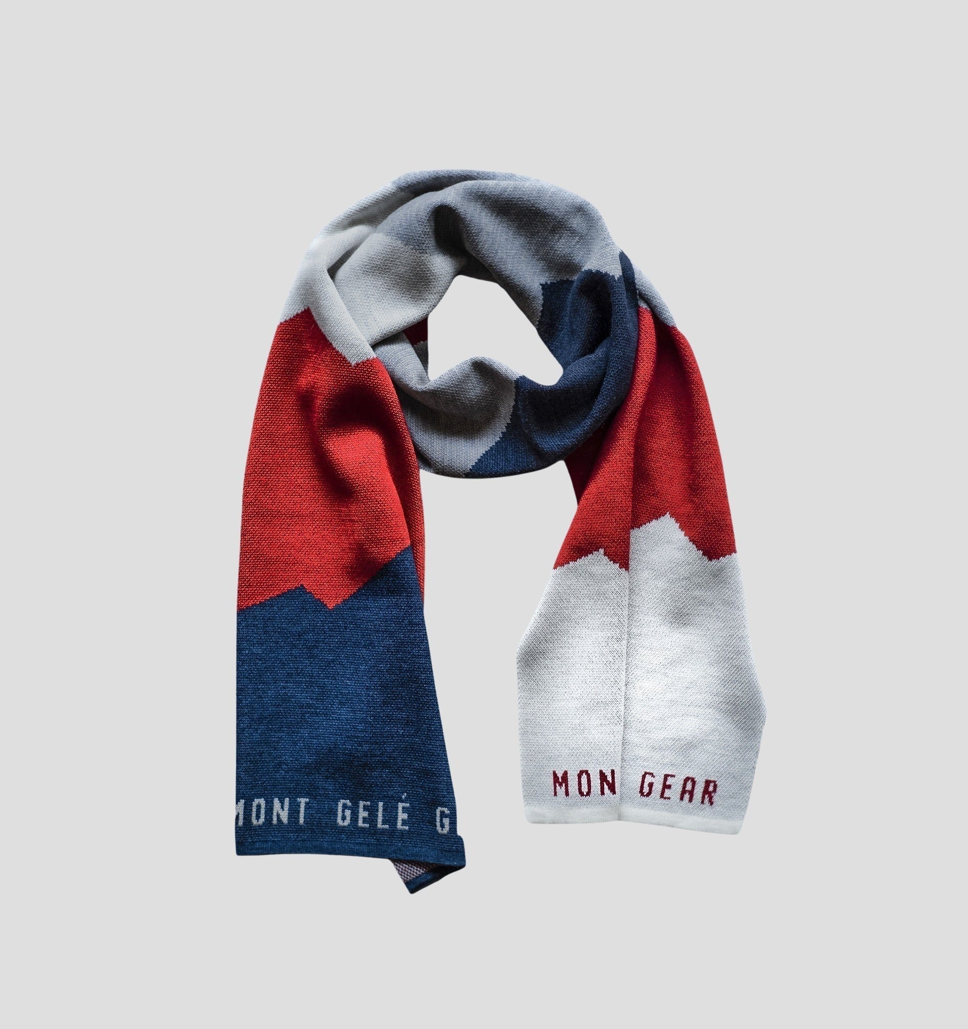 Merino Oversize Scarf (220cm x 32cm) - Navy Blue / Ocean Blue / 220cm x 32cm