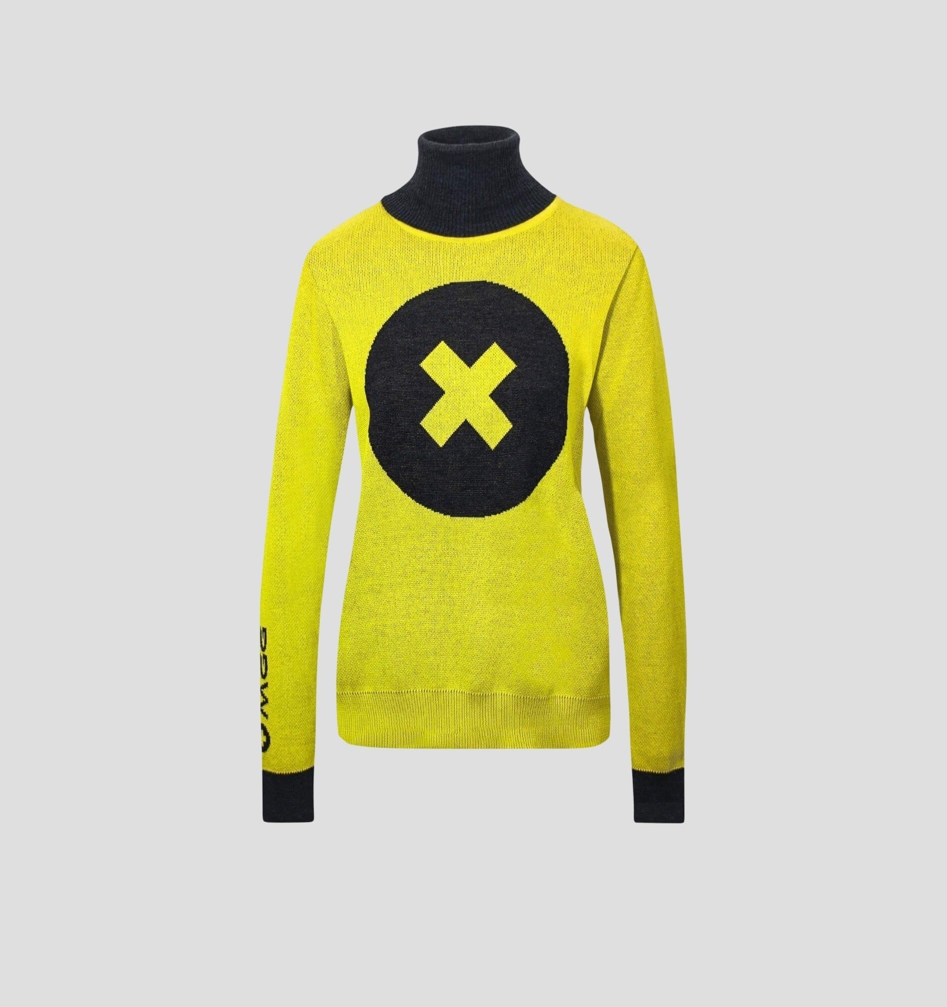 Abstract Merino Sweater - Lemon Yellow / Onyx Black / XS