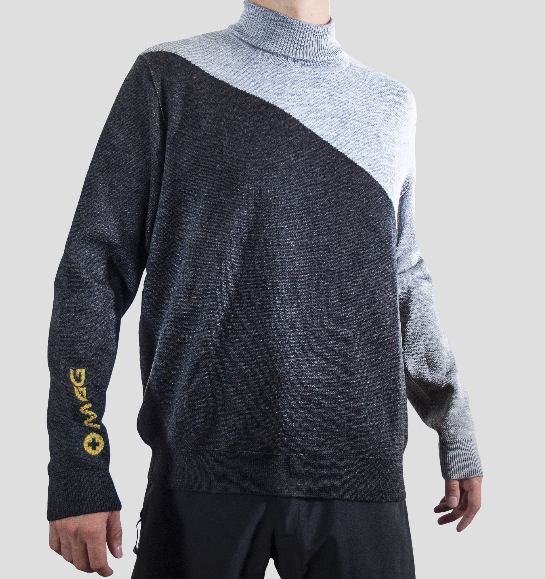 Abstract Merino Sweater - Anthracite Grey / Stone Grey / S