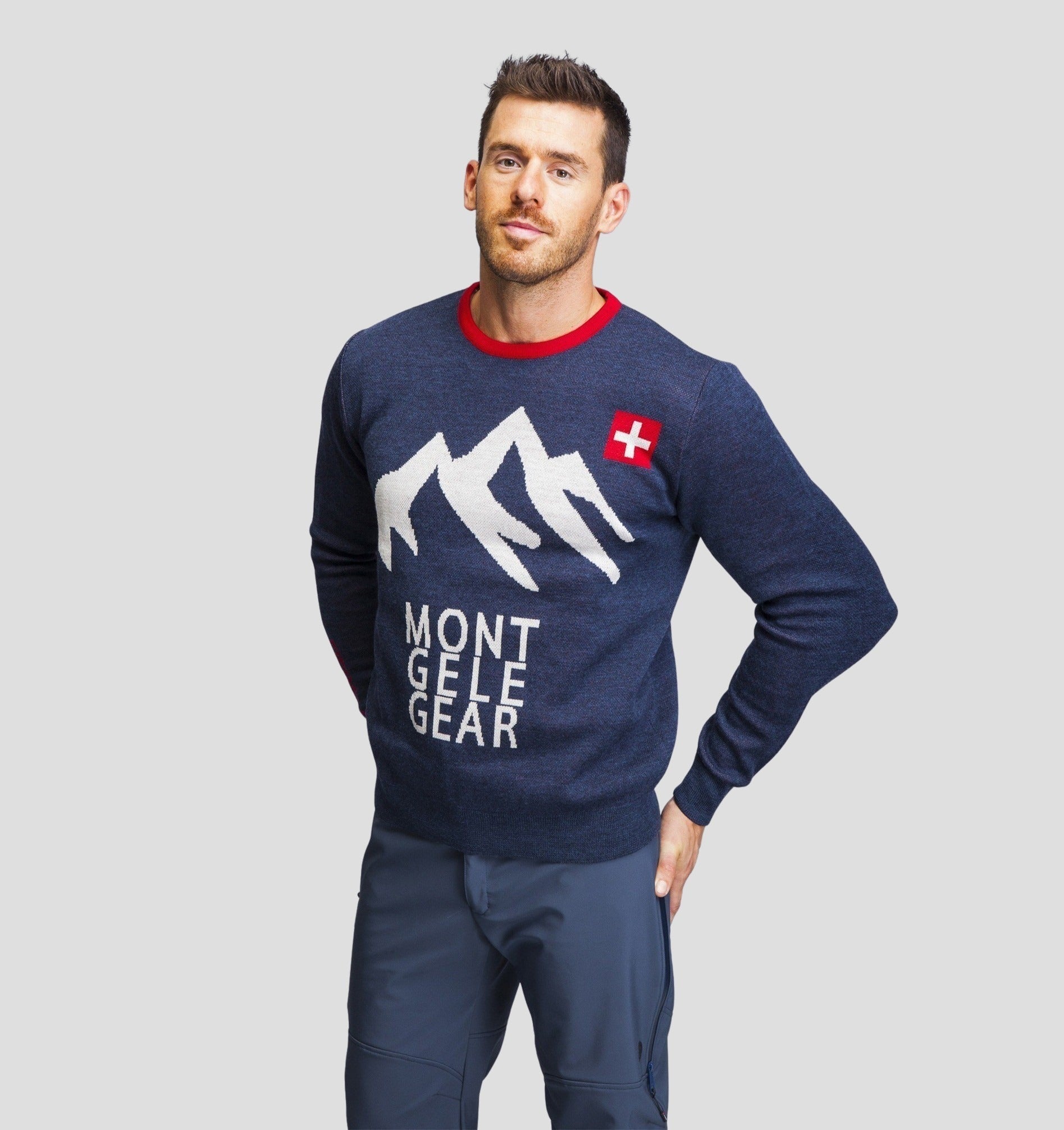 MGG Merino Sweater - Navy Blue / Snow White / S