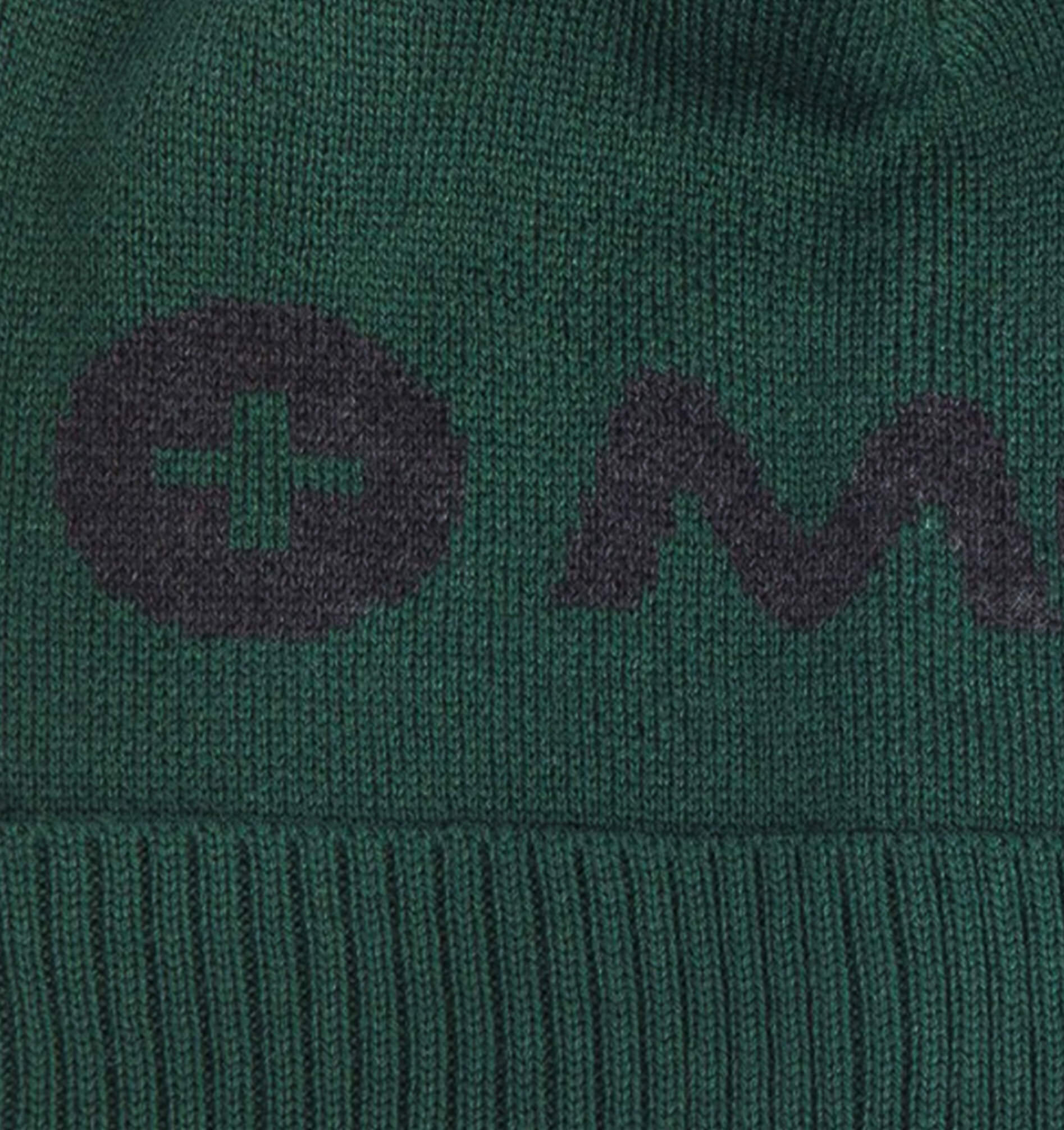 Merino Oversize Cuffed Beanie - Snow White / Navy Blue / One Size