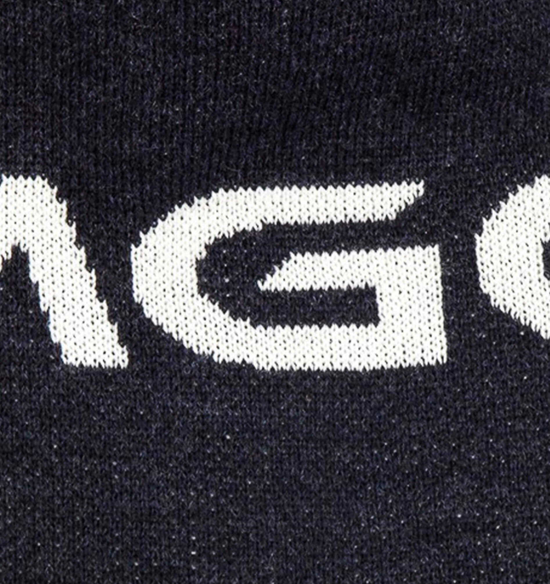 Merino Cuffless Beanie - Navy Blue / Stone Grey / One Size