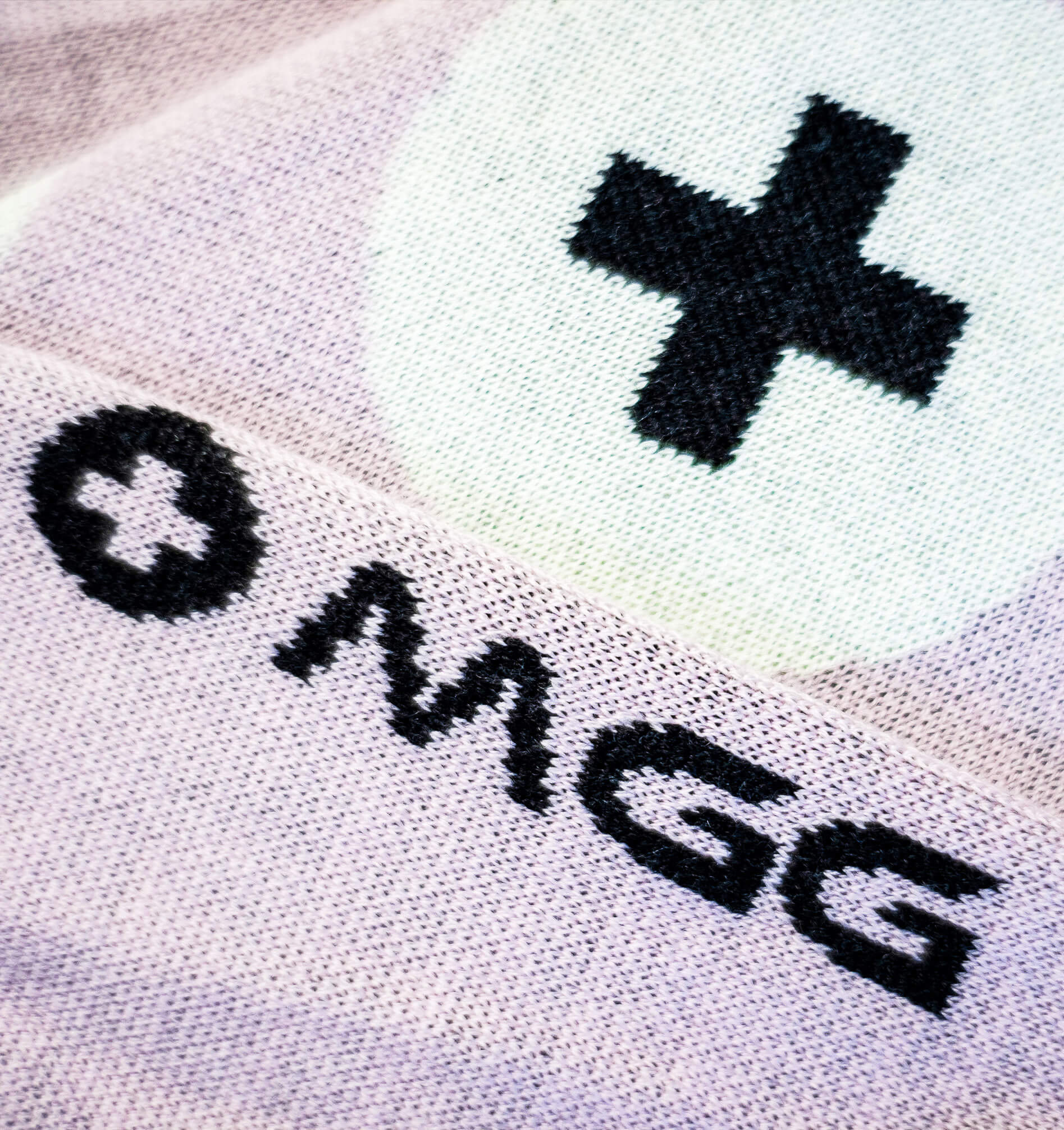 Abstract Merino Sweater - Soft Pink / Snow White / XS