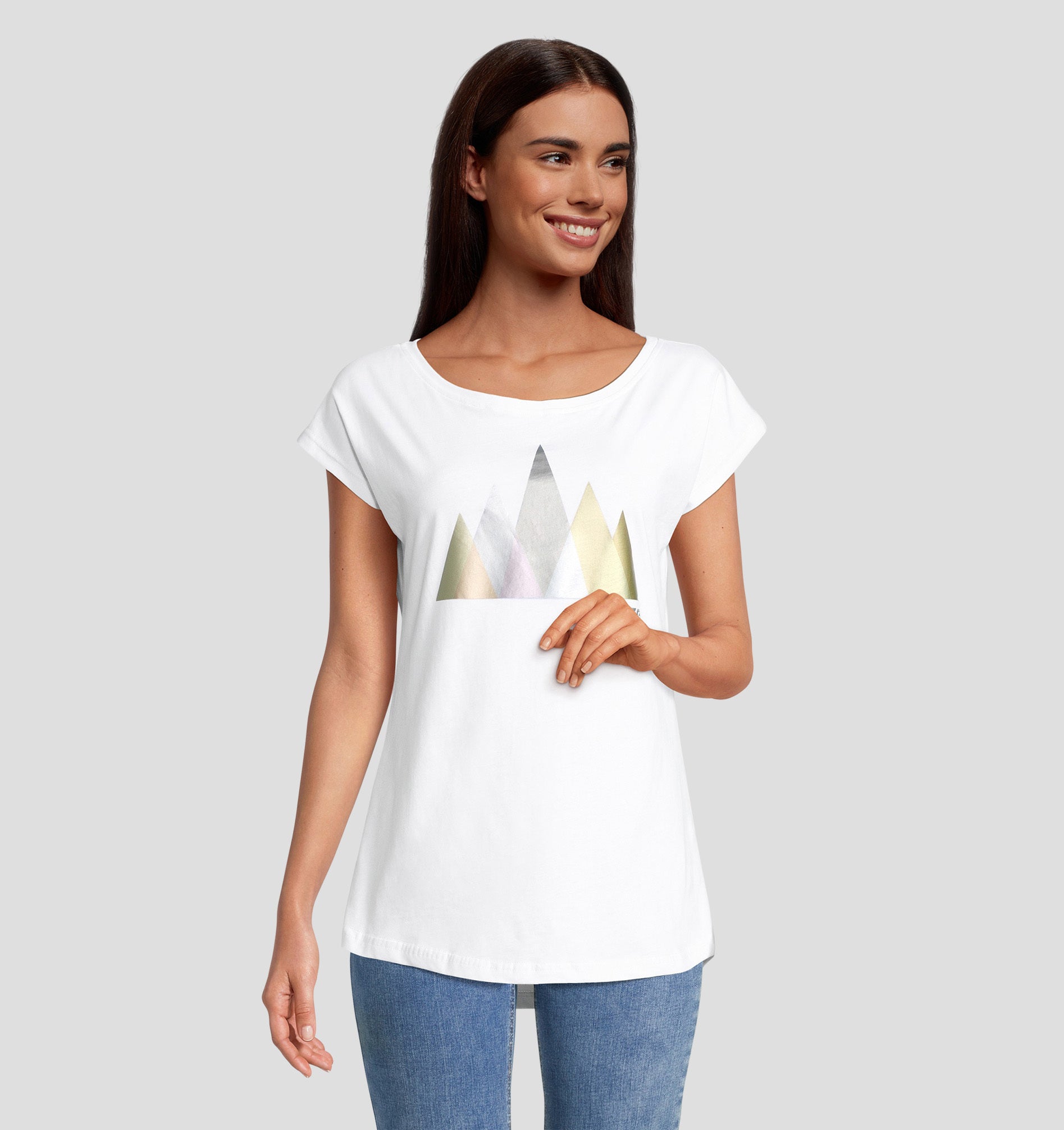 Cotton Loose Fit Mountain Tee - Carnation Pink / XS