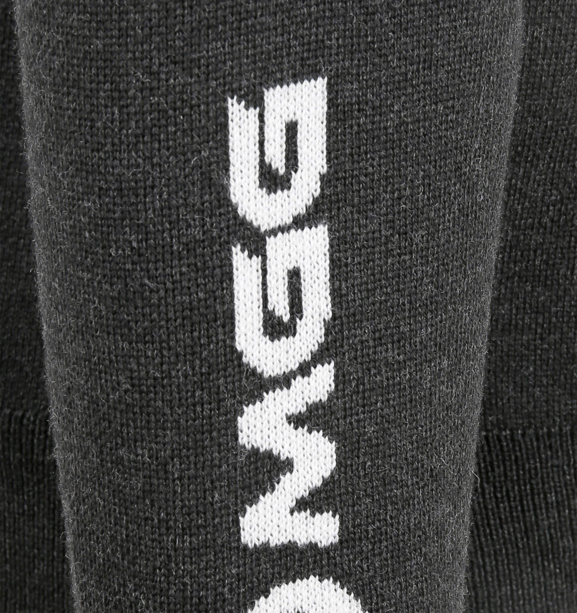 Retro Merino Sweater - Onyx Black / Snow White / S