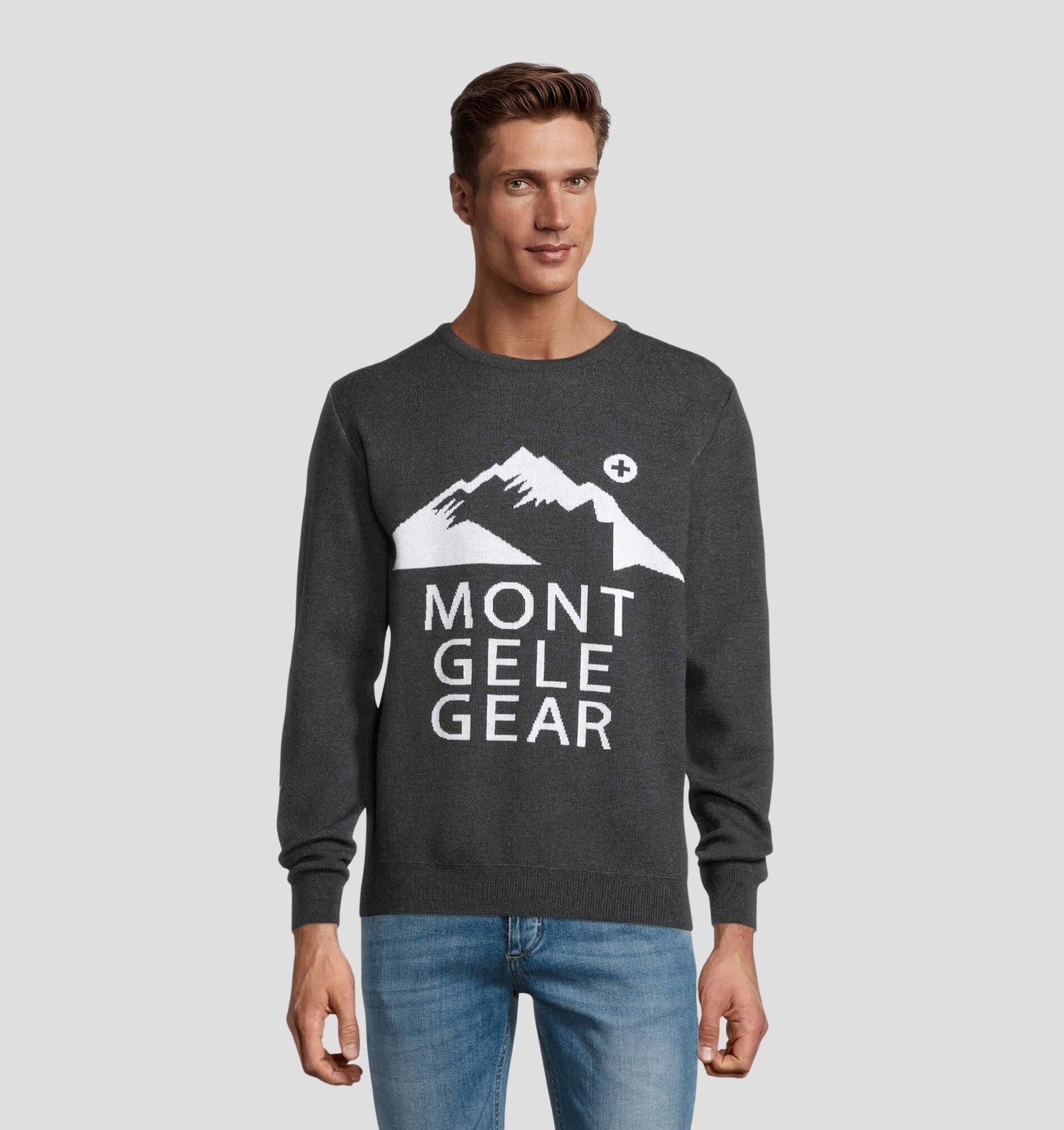 MGG Merino Sweater - Navy Blue / Snow White / S