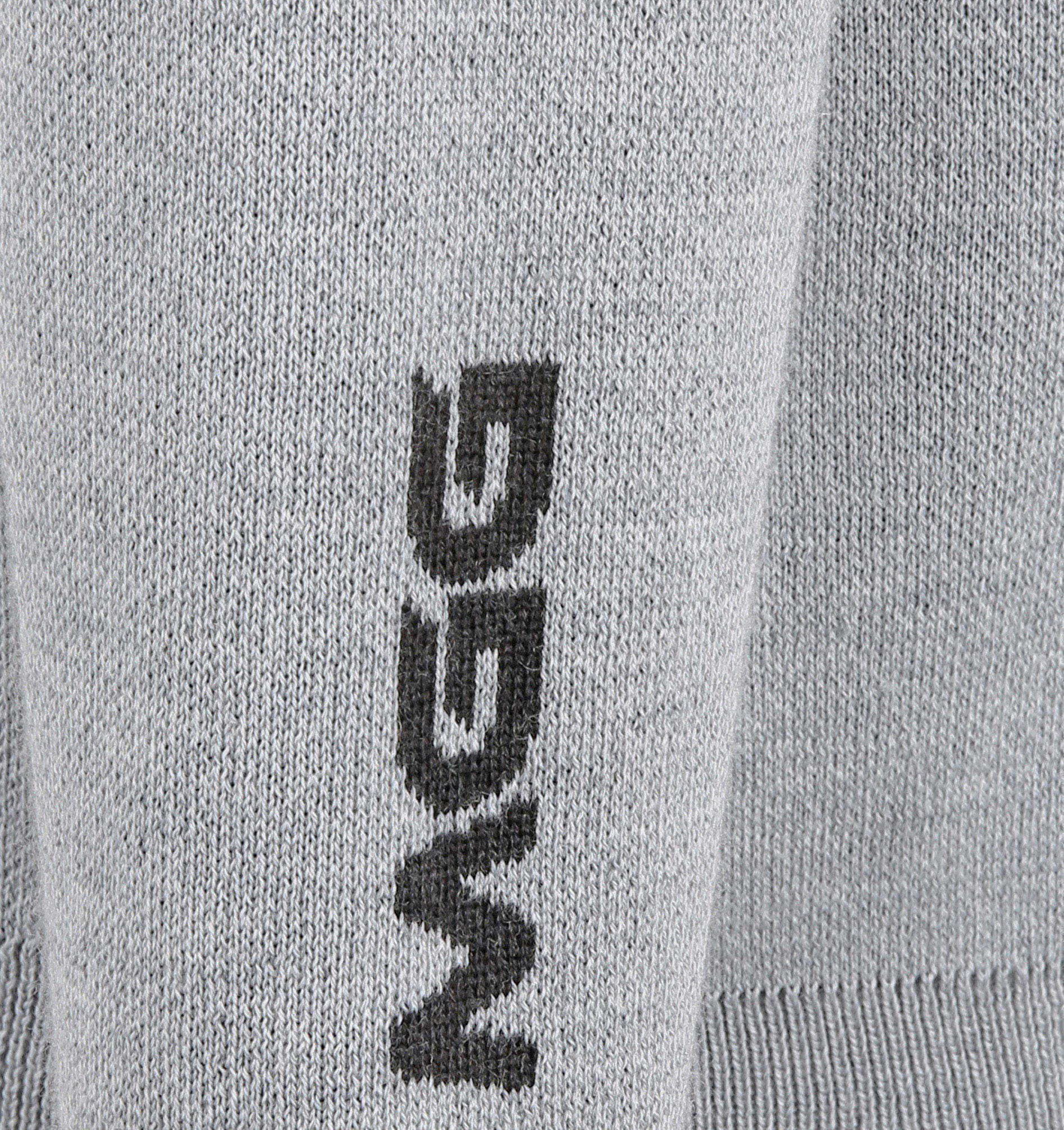 Logo Merino Sweater - Stone Grey / Onyx Black / S