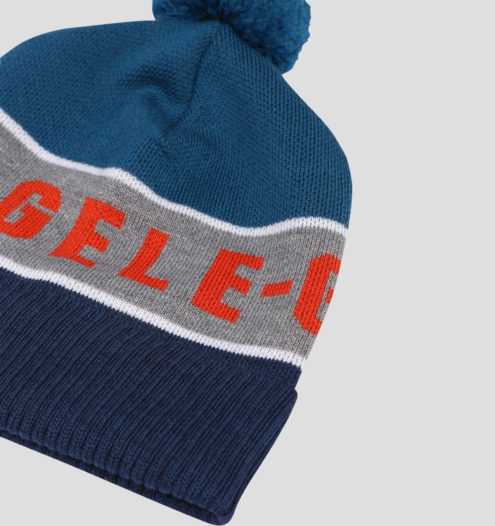 Merino Bobble Hat - Navy Blue / Forest Green / One Size