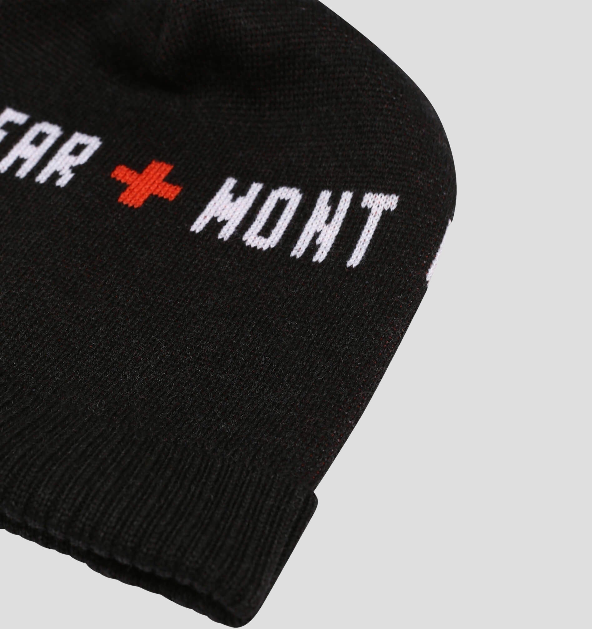 Merino Cuffed Beanie - Onyx Black / Snow White / One Size