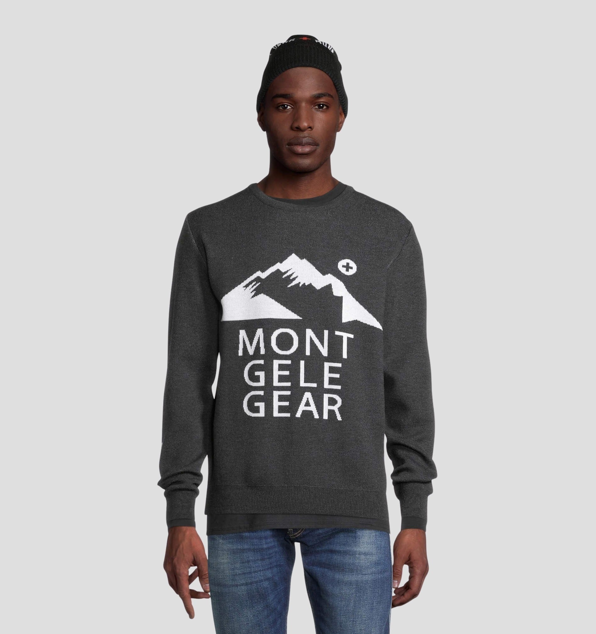 Merino Cuffed Beanie - Onyx Black / Snow White / One Size