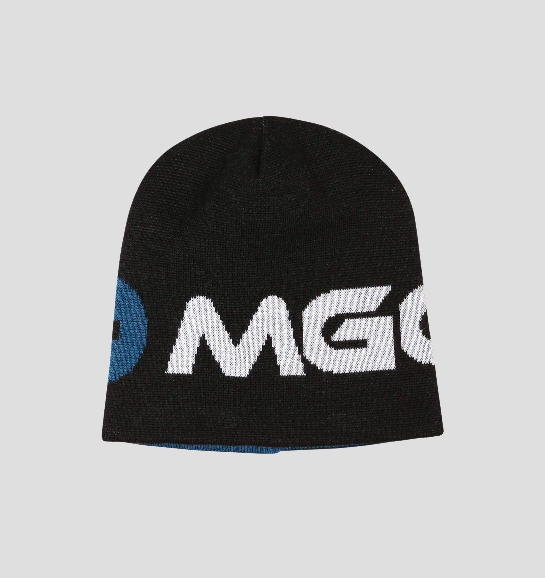 Merino Cuffless Beanie - Navy Blue / Stone Grey / One Size