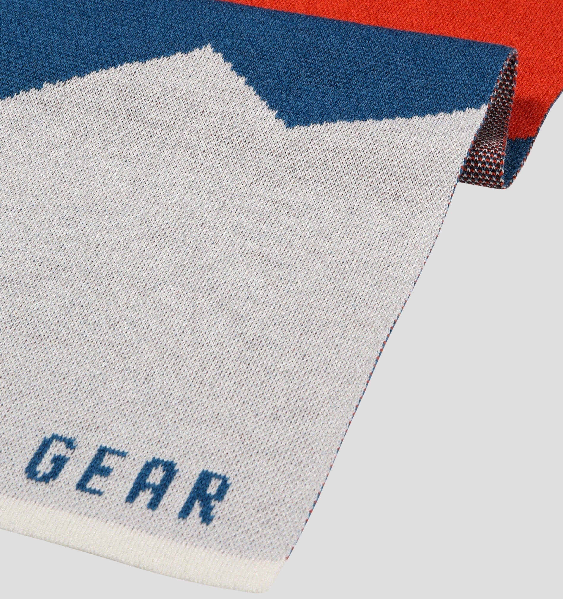 Merino Oversize Scarf (220cm x 32cm) - Navy Blue / Ocean Blue / 220cm x 32cm