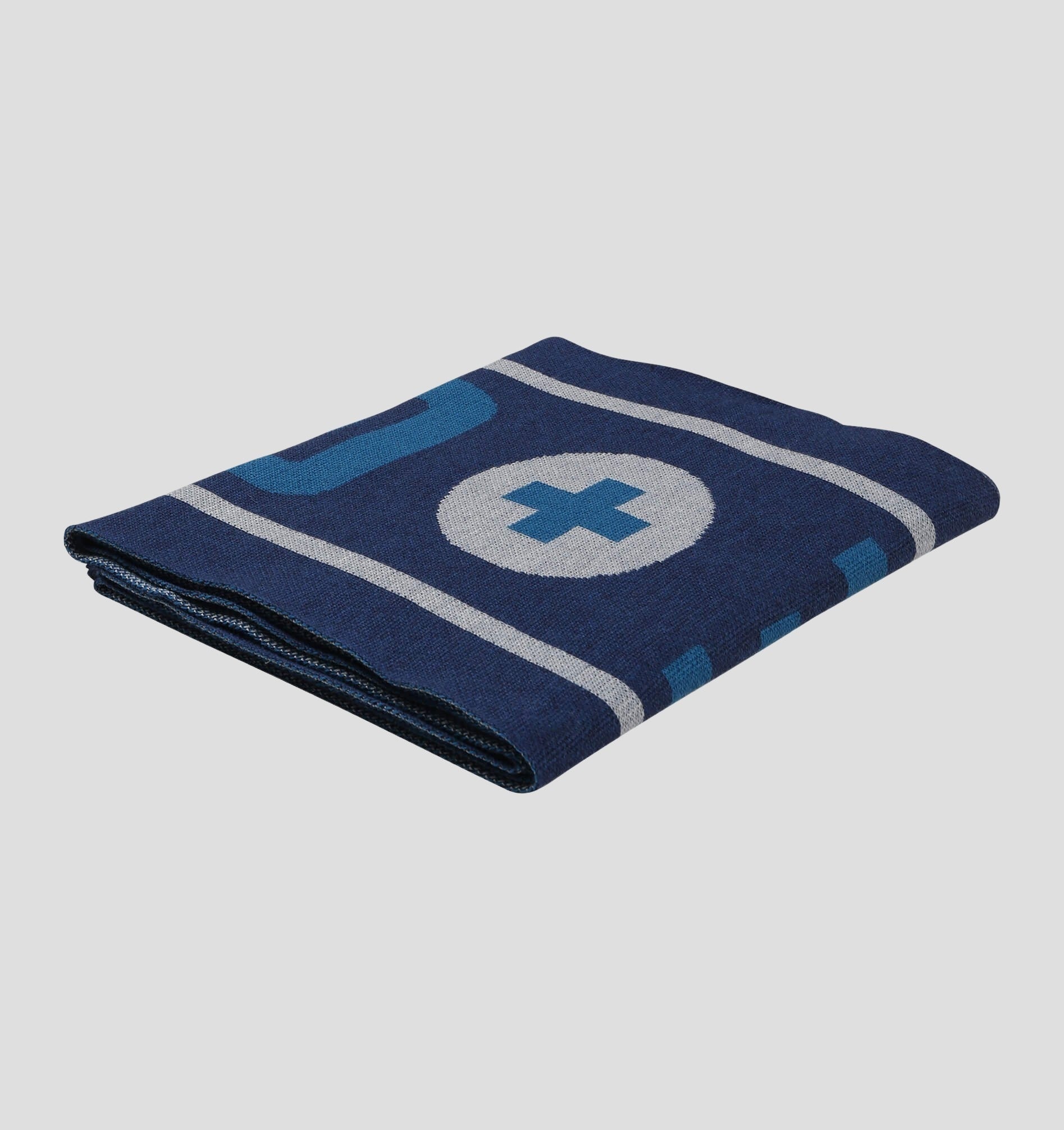 Merino Oversize Scarf (220cm x 32cm) - Navy Blue / Ocean Blue / 220cm x 32cm