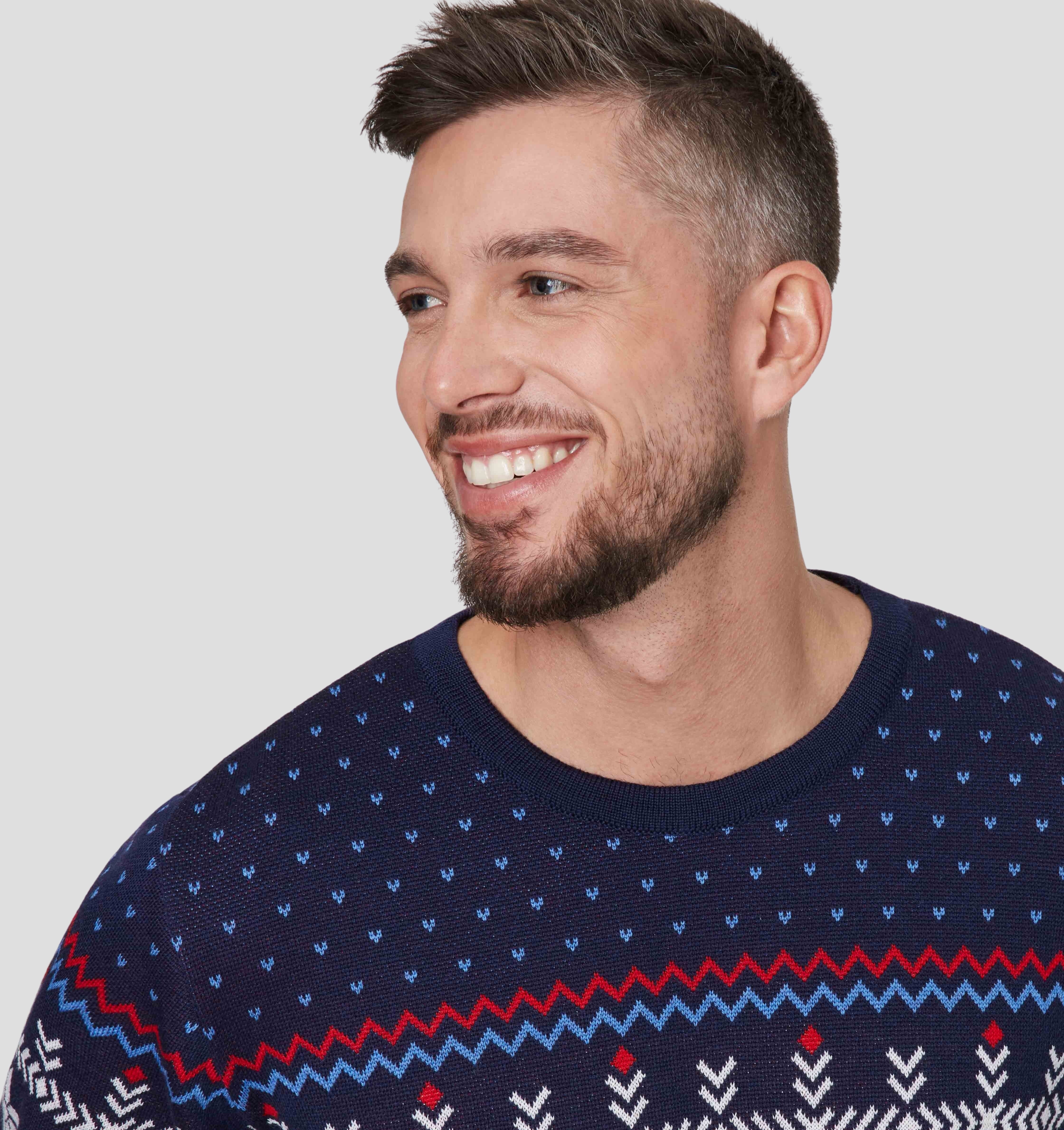 Nordic Merino Sweater - Navy Blue / S