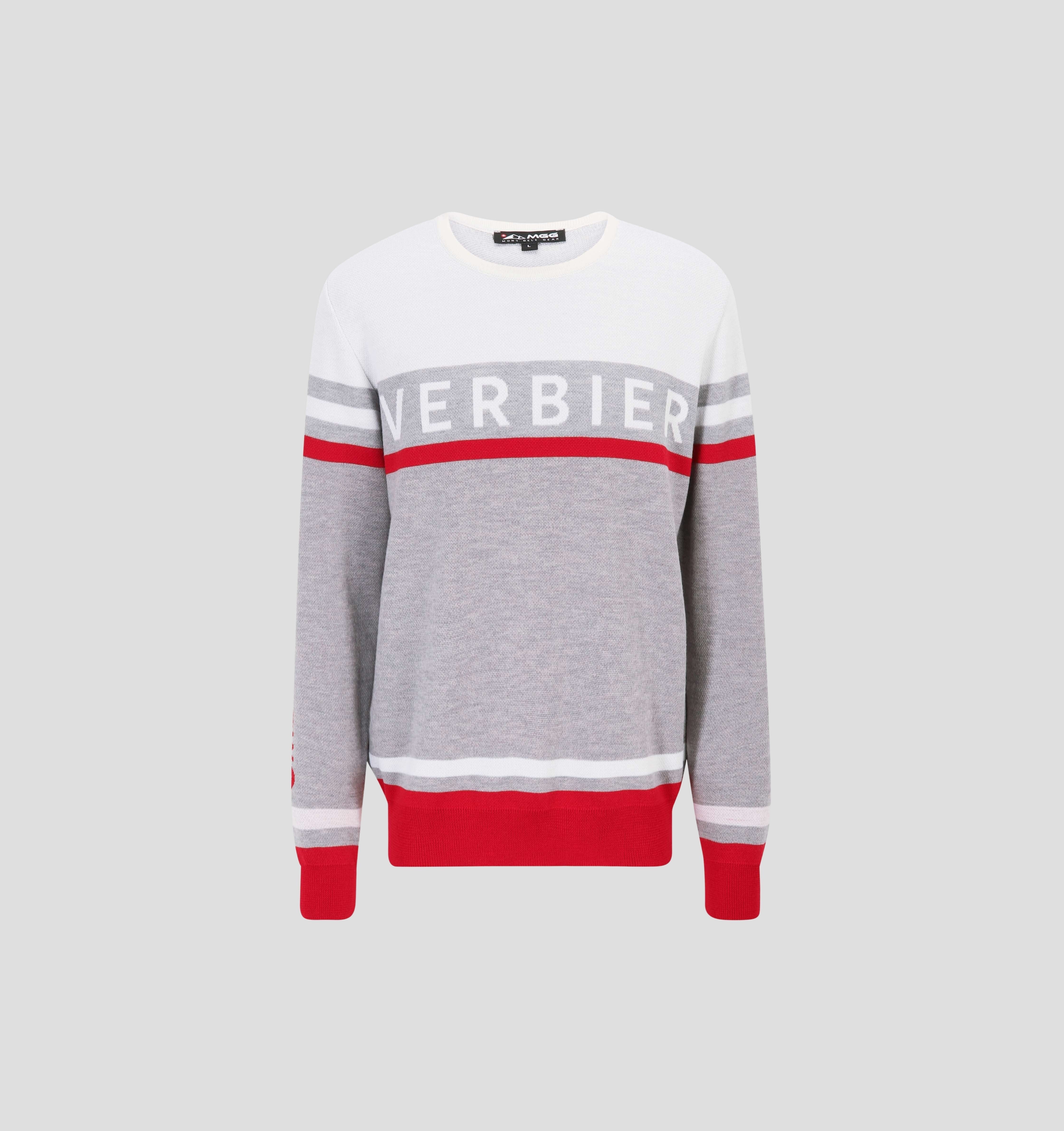 Verbier Merino Sweater - Steel Grey / Snow White / S