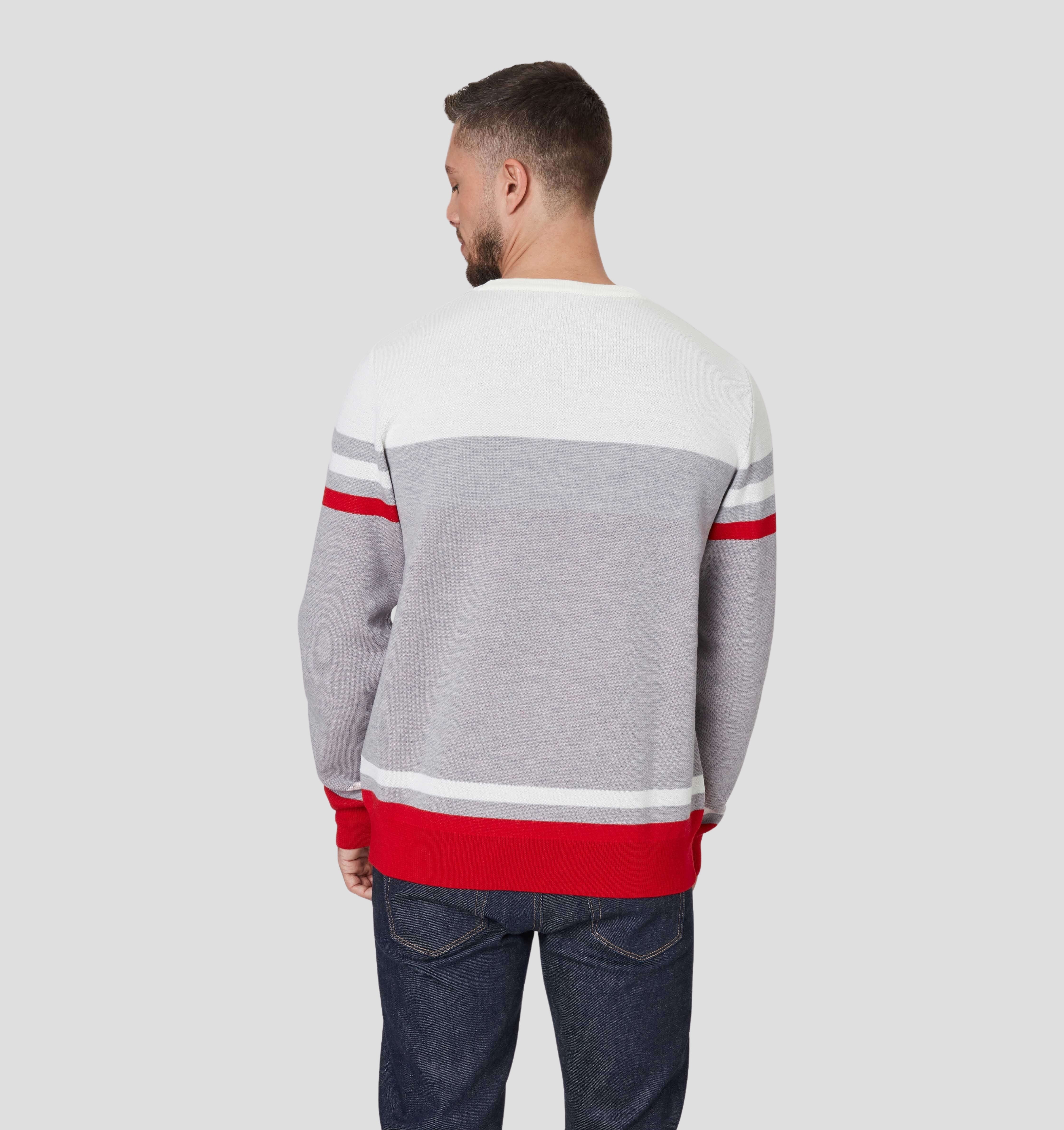 Verbier Merino Sweater - Steel Grey / Snow White / S