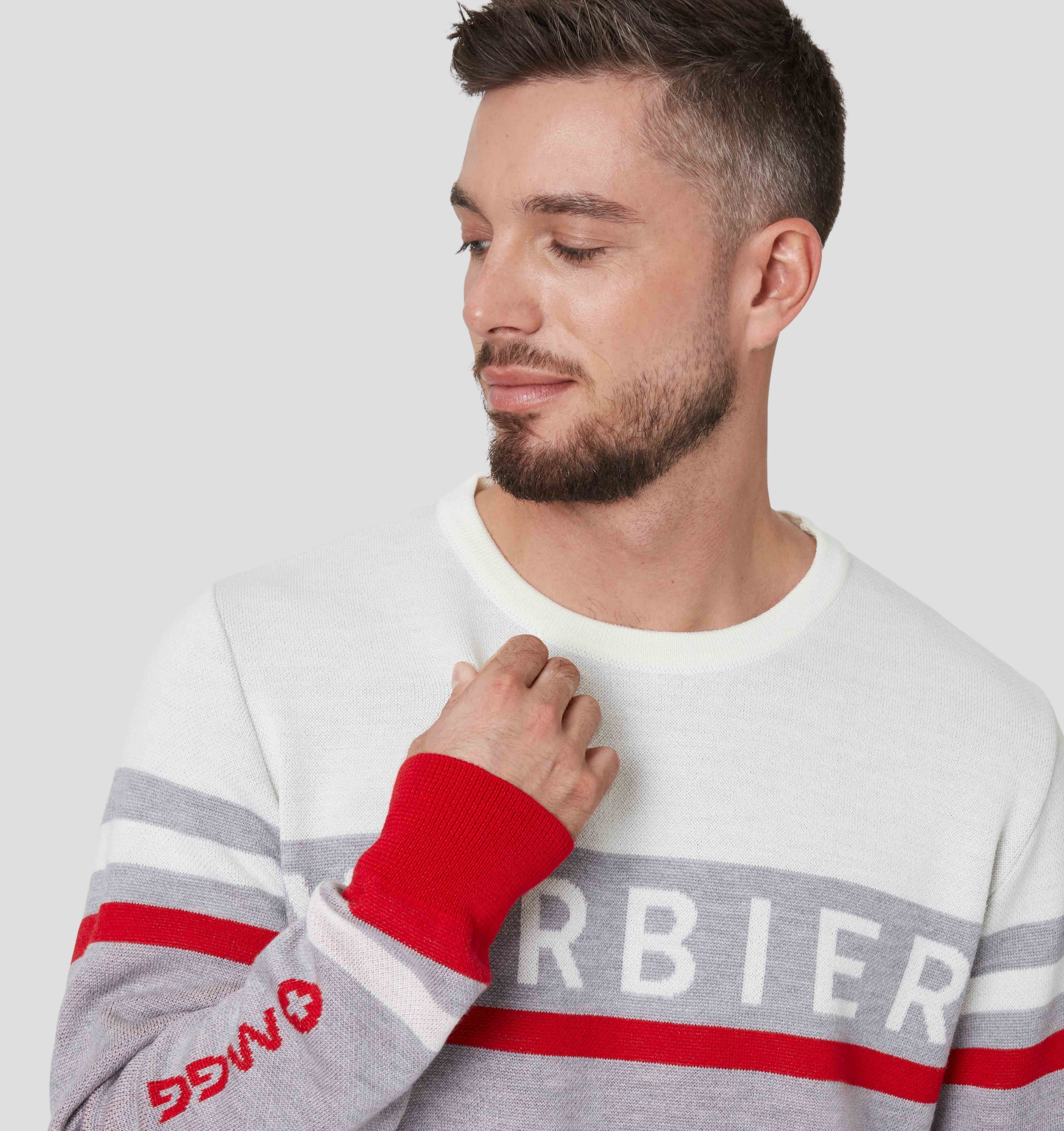 Verbier Merino Sweater - Steel Grey / Snow White / S