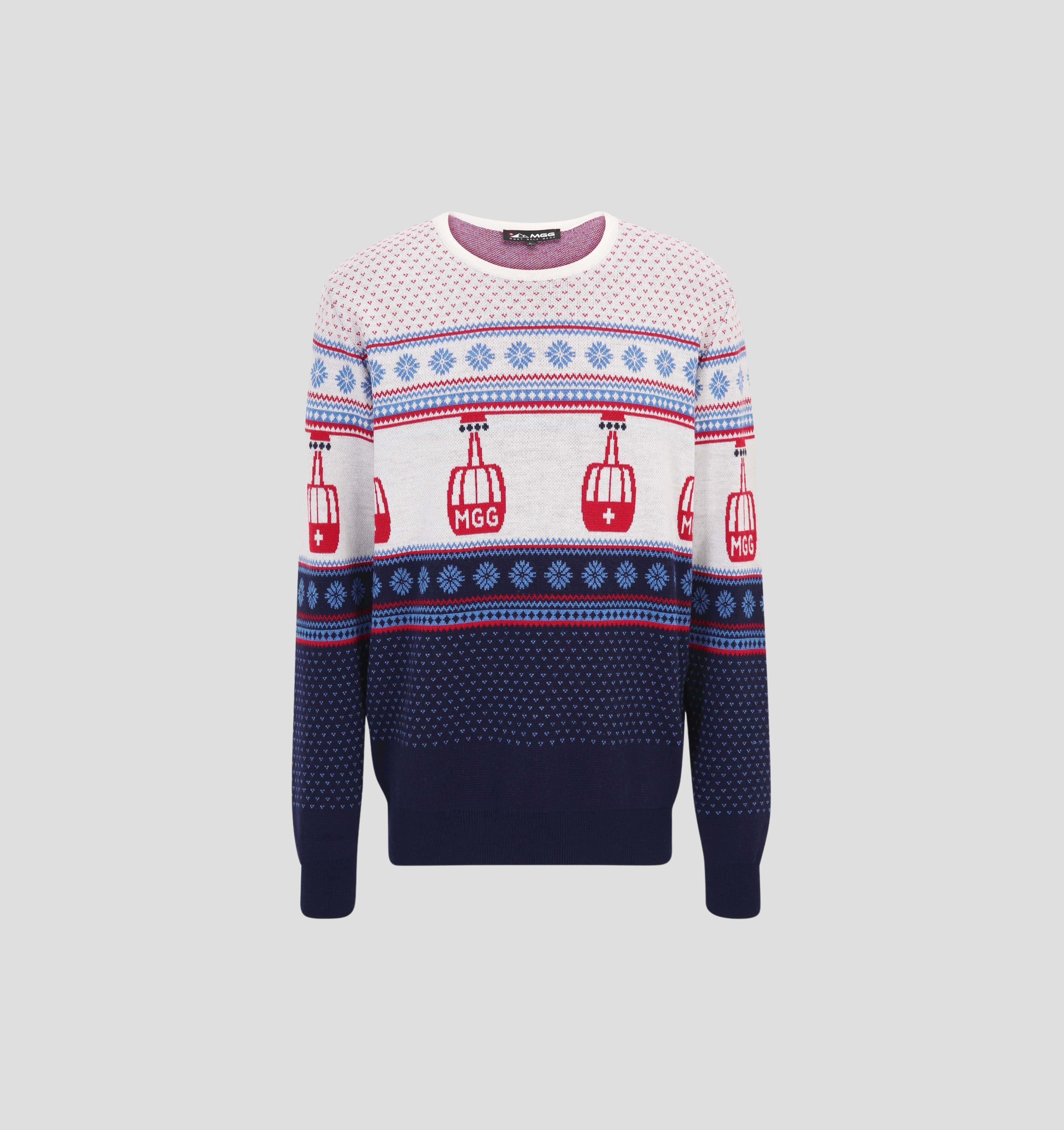 Gondola Merino Sweater - Navy Blue / Snow White / S