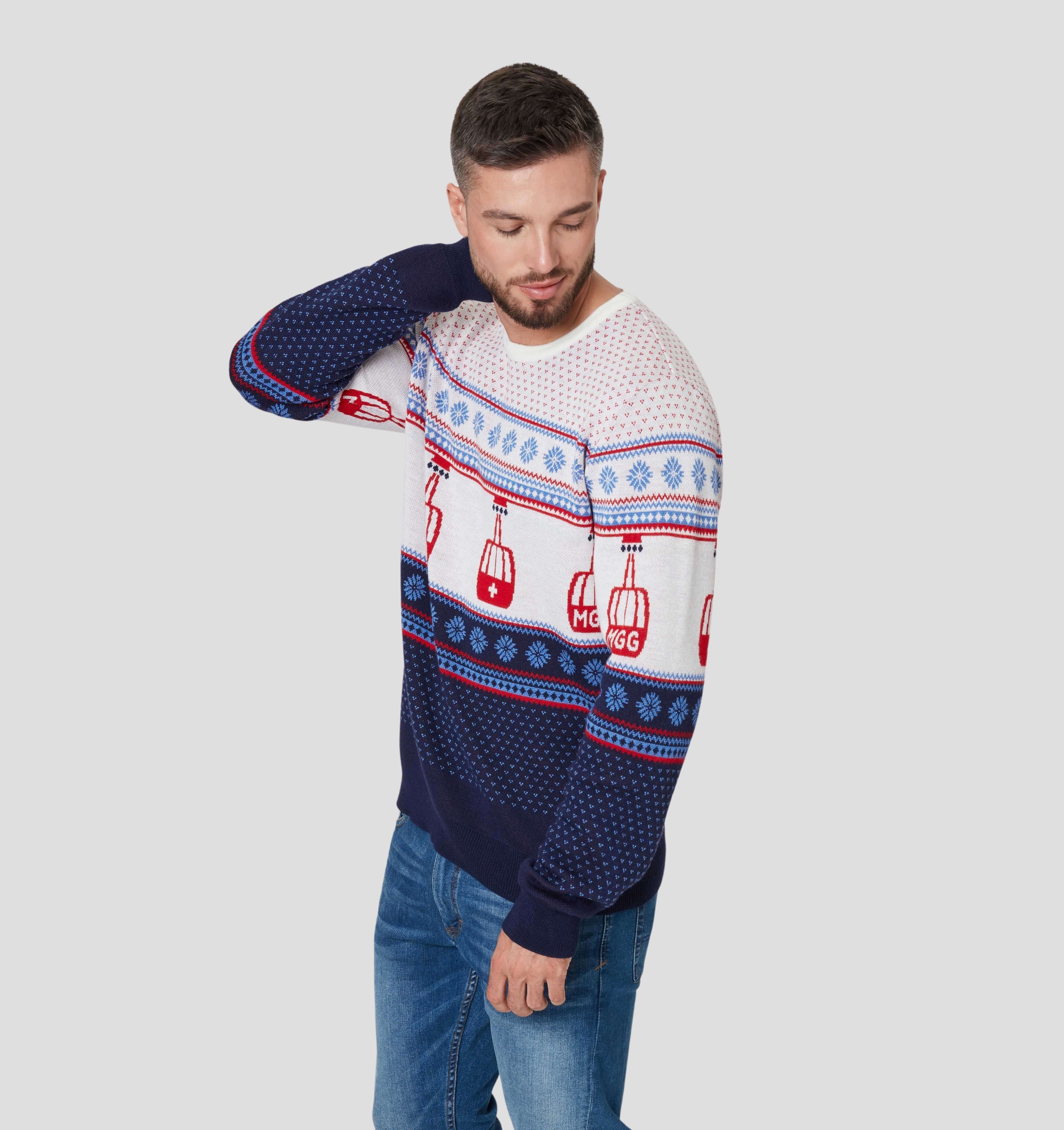 Gondola Merino Sweater - Navy Blue / Snow White / S