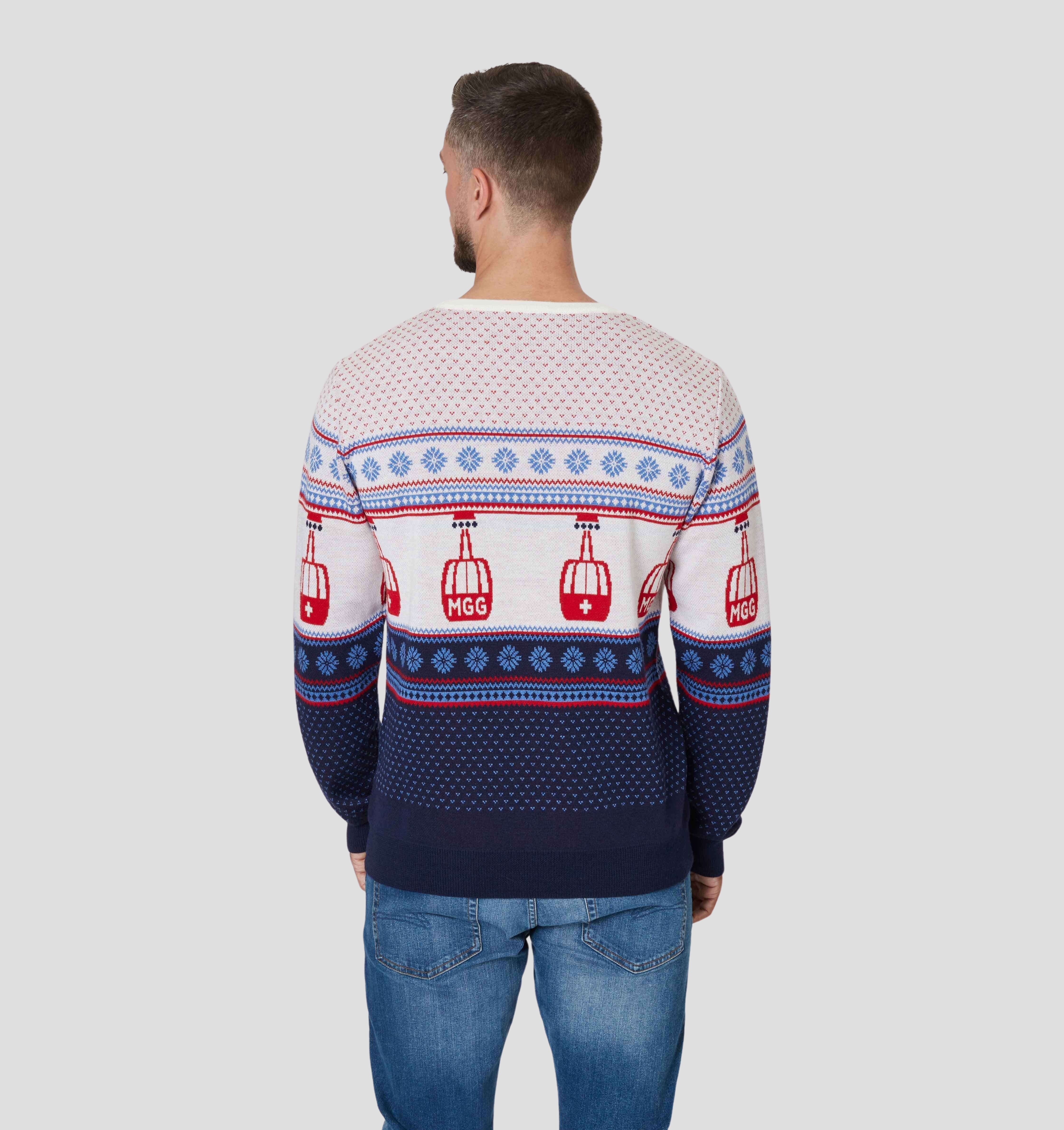 Gondola Merino Sweater - Navy Blue / Snow White / S