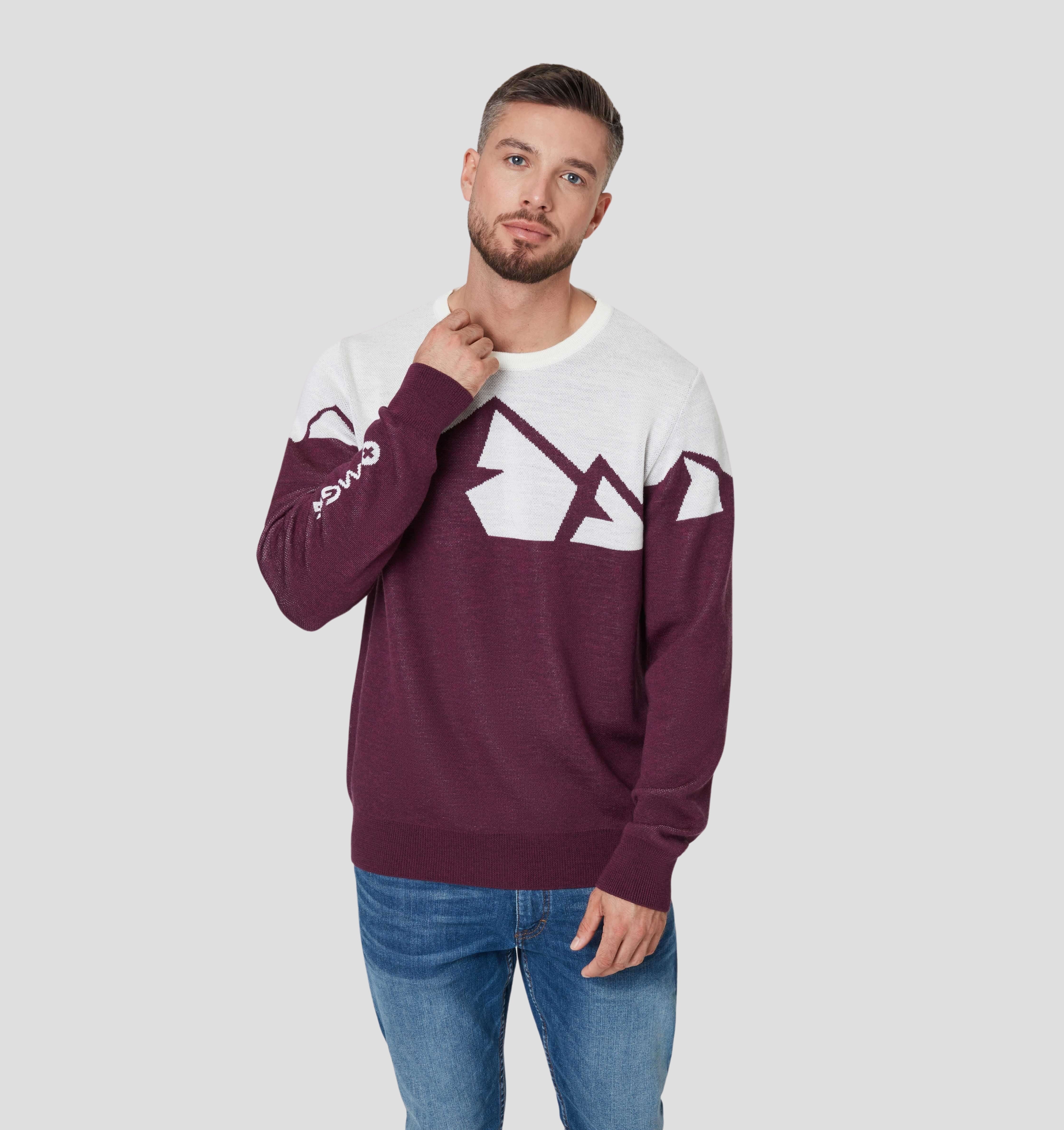 Panorama Merino Sweater - Merlot Red / S