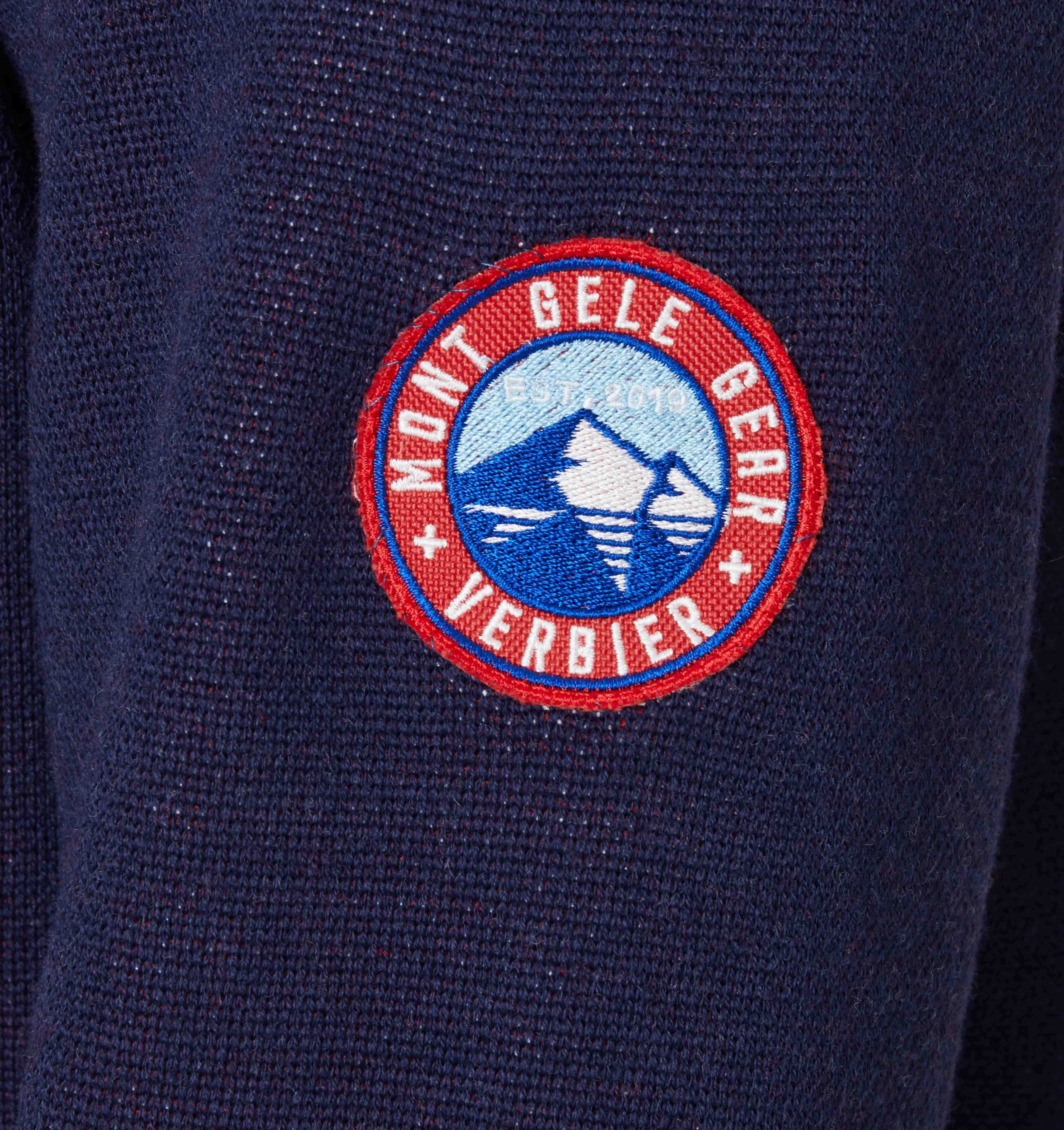 Cable Car Merino Sweater - Navy Blue / Snow White / S