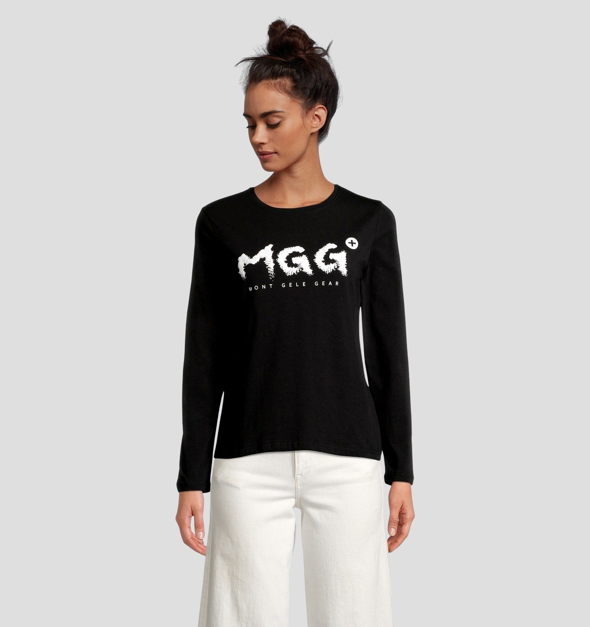 Cotton Long Sleeve Tee - Onyx Black - Long-Sleeved / S