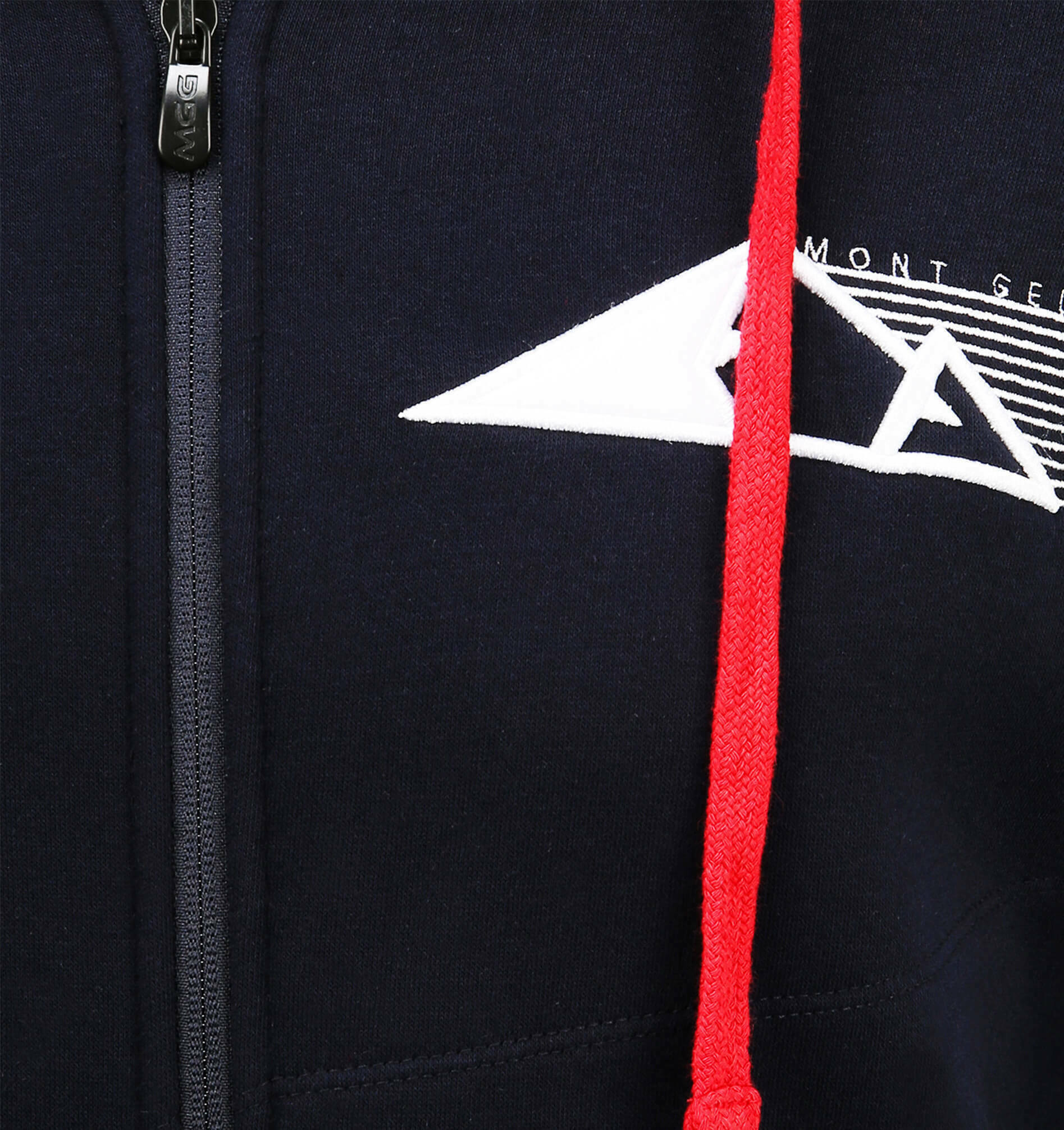 Cotton Zip Hoodie - Navy Blue / S