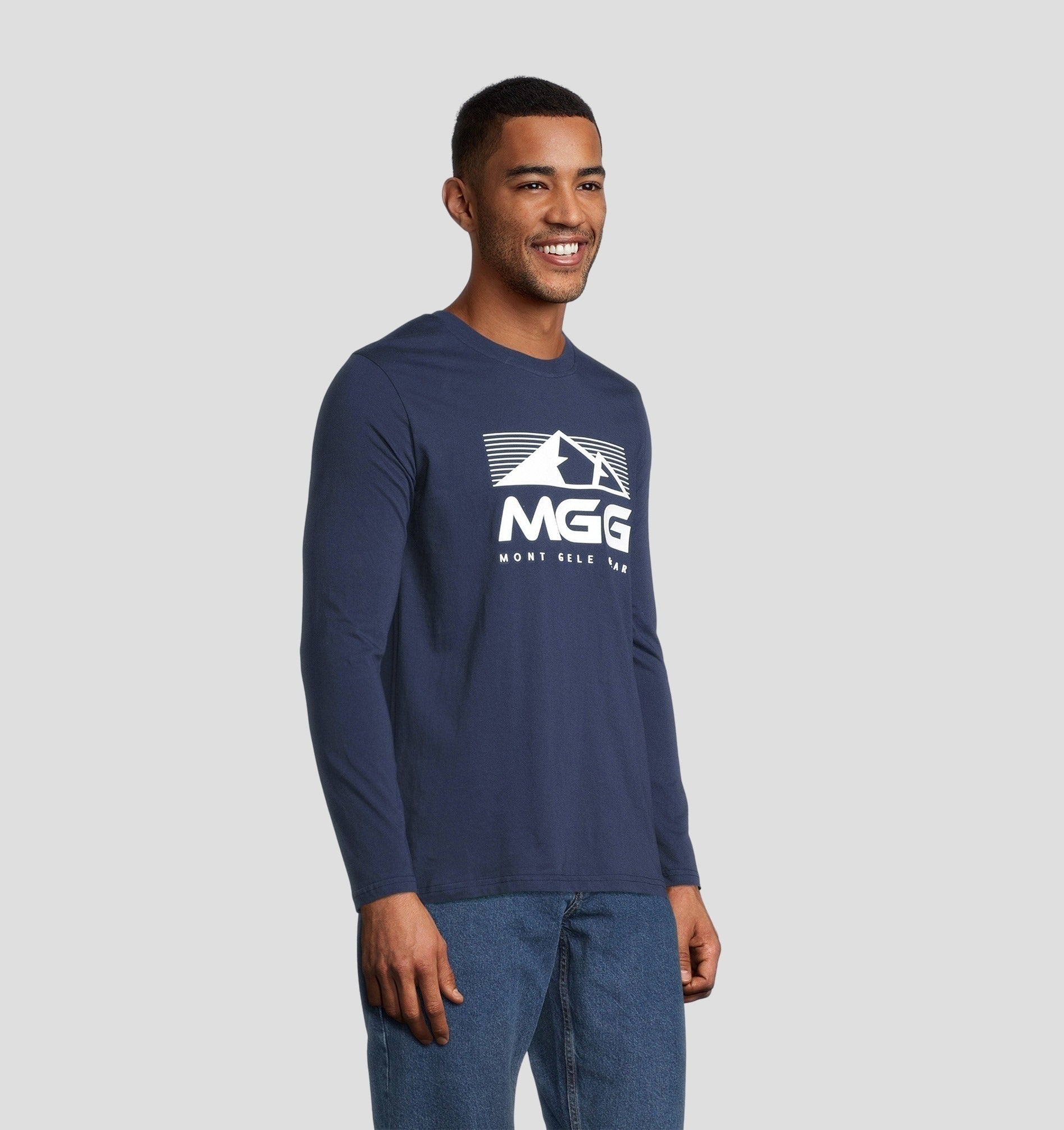 Cotton Long Sleeve Tee - Sea Blue - Long-Sleeved / S