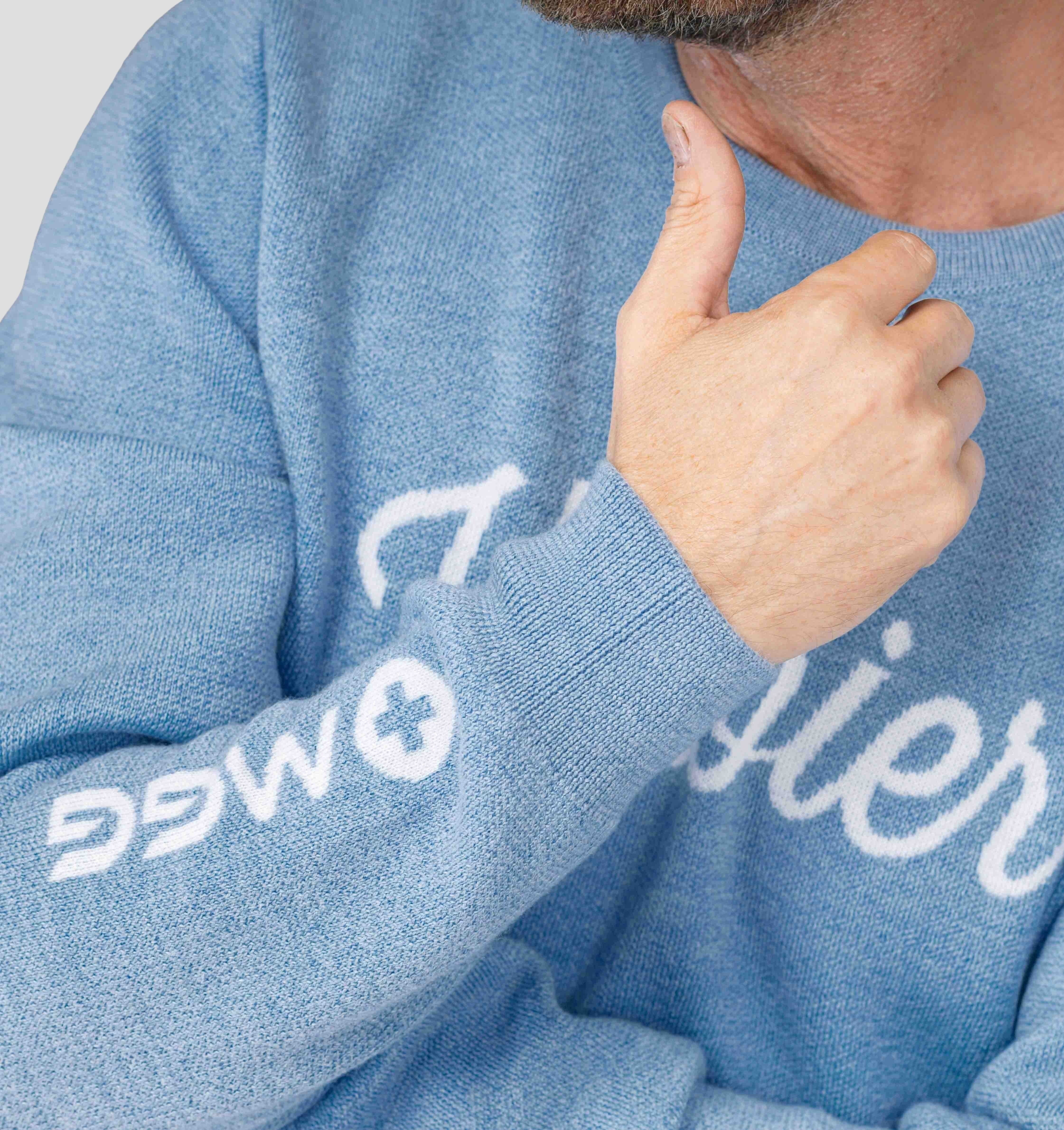 Verbier Merino Sweater - Steel Blue / S