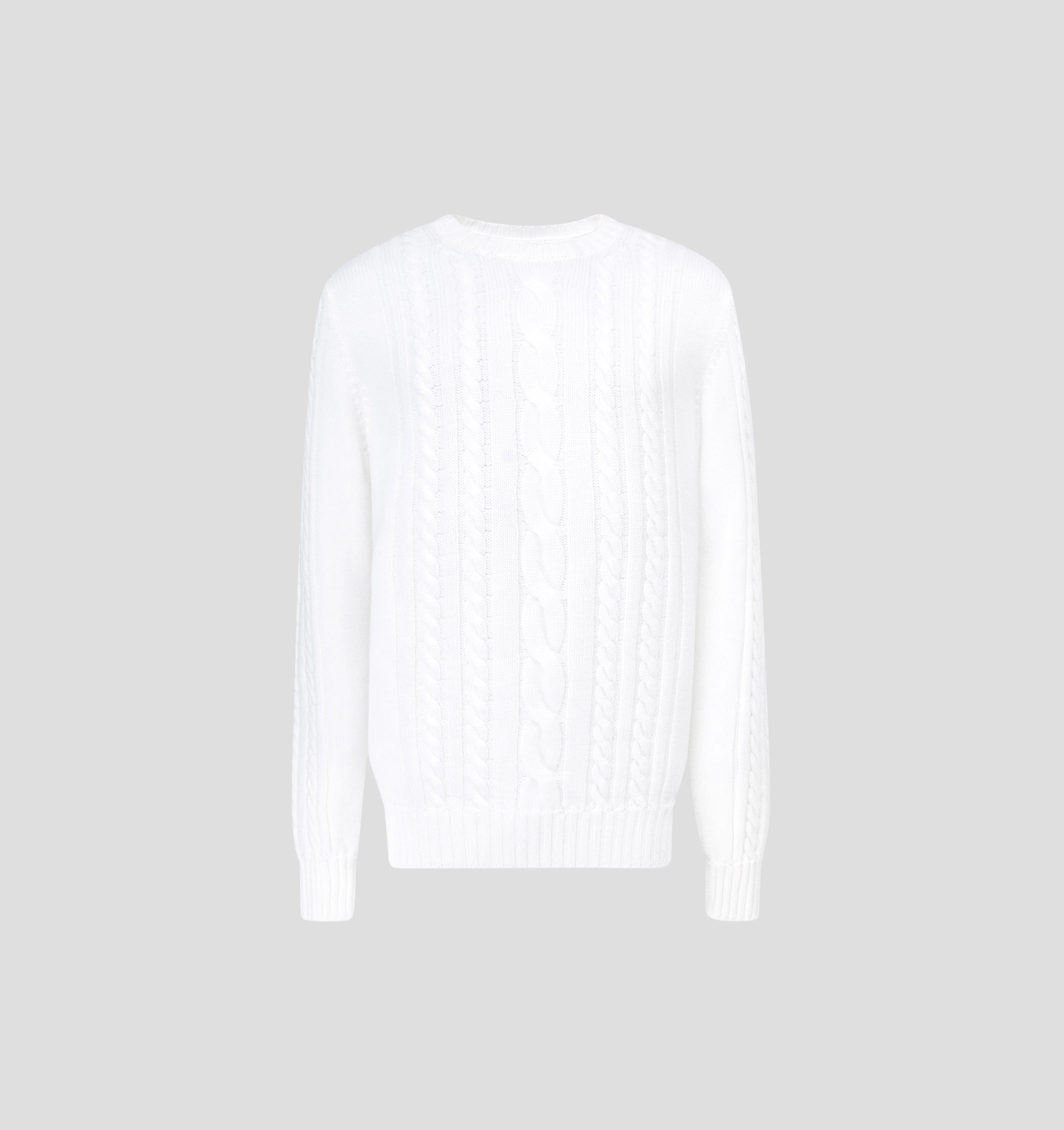 Cable Knit Merino Sweater - Cream White / S