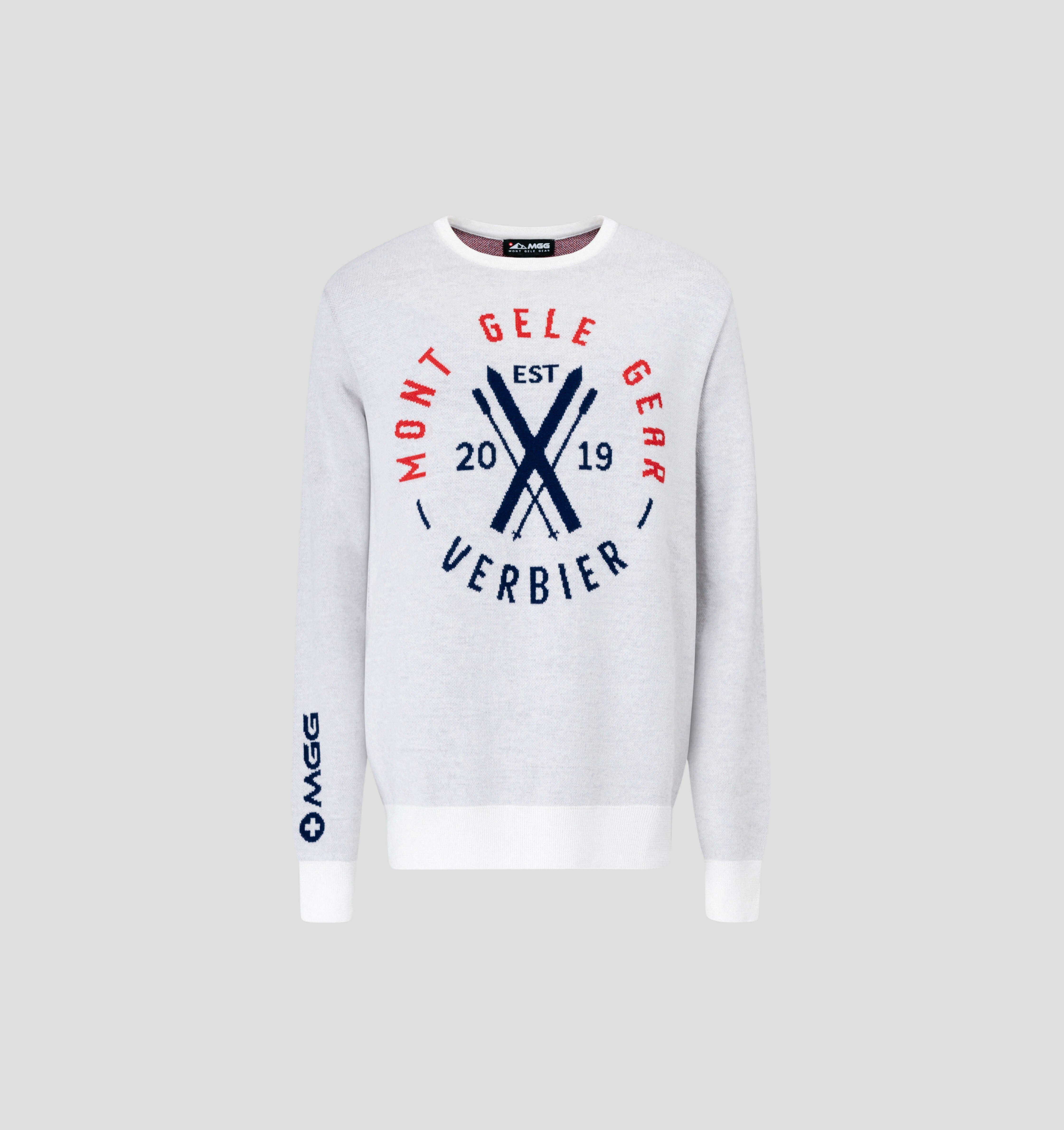 Varsity Merino Sweater - Frost White / S