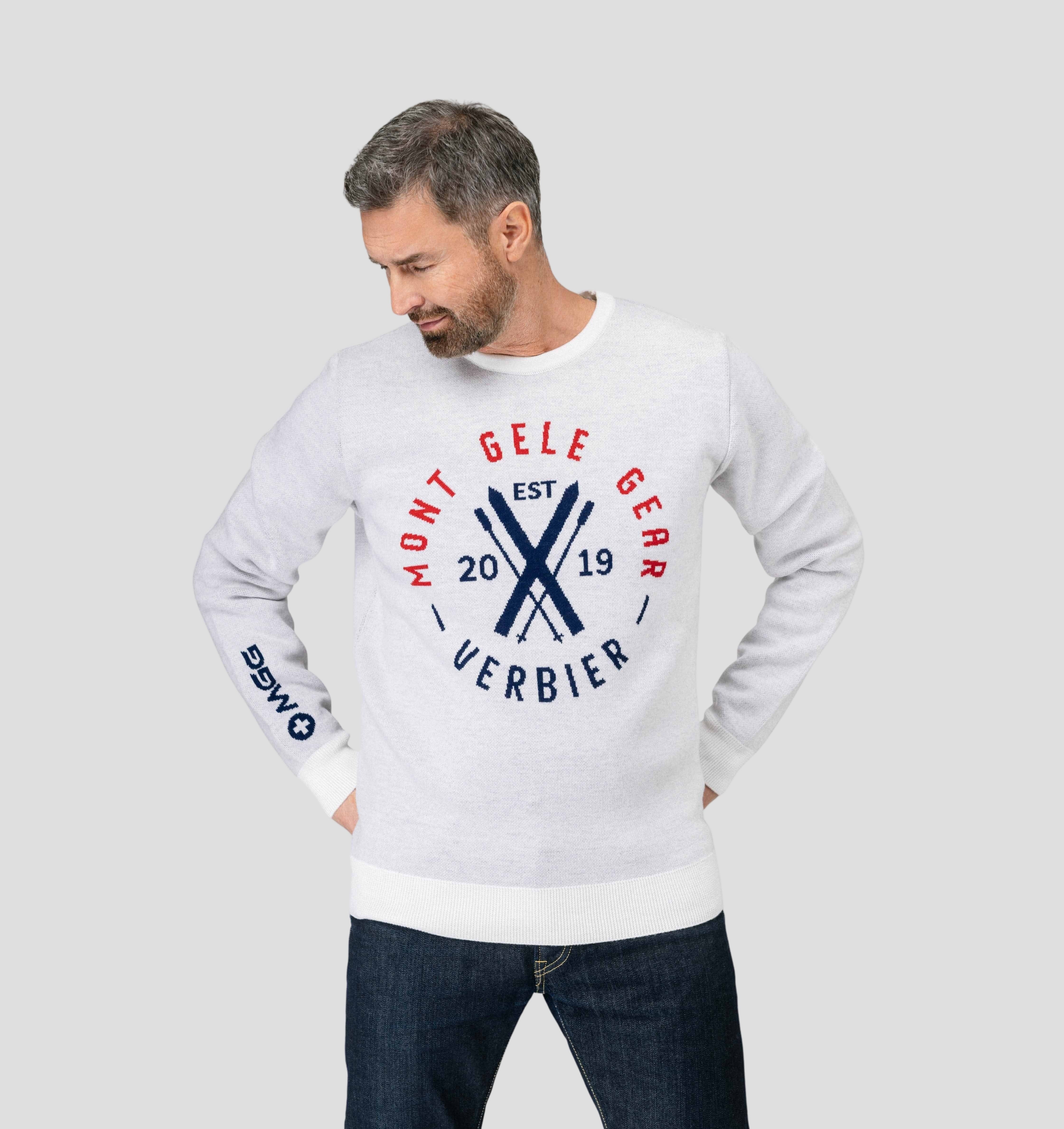 Varsity Merino Sweater - Frost White / S