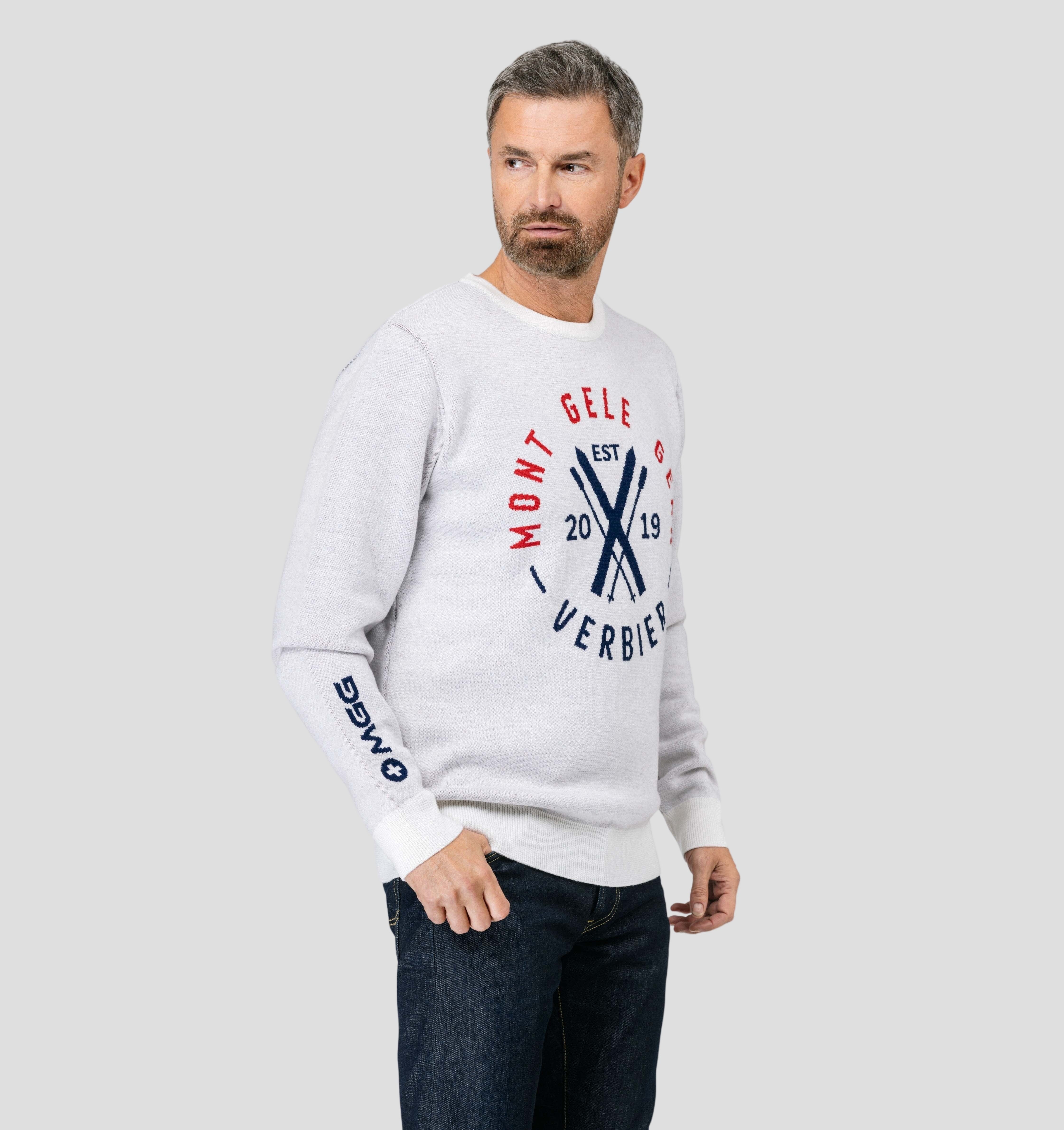 Varsity Merino Sweater - Frost White / S