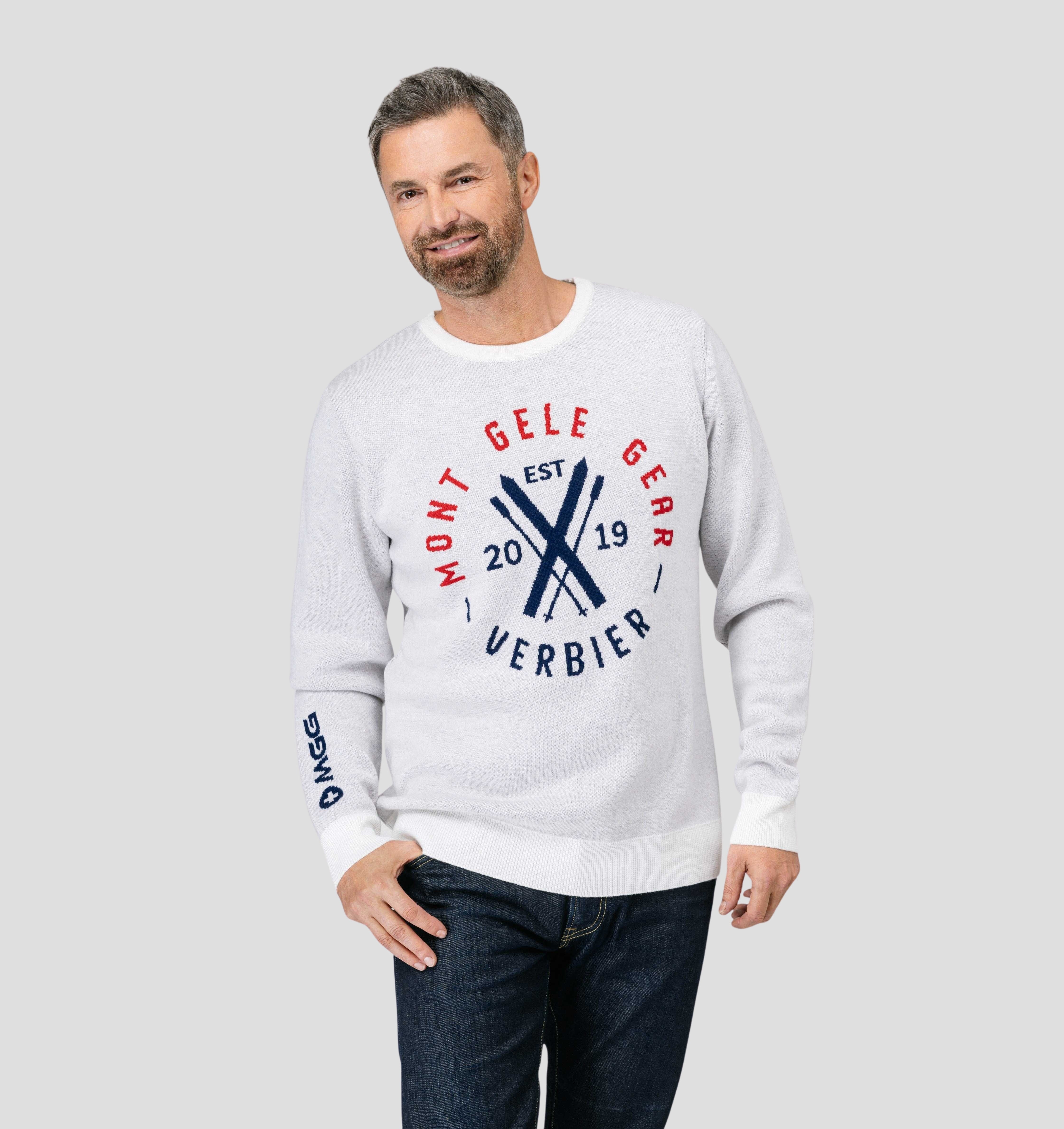 Varsity Merino Sweater - Frost White / S