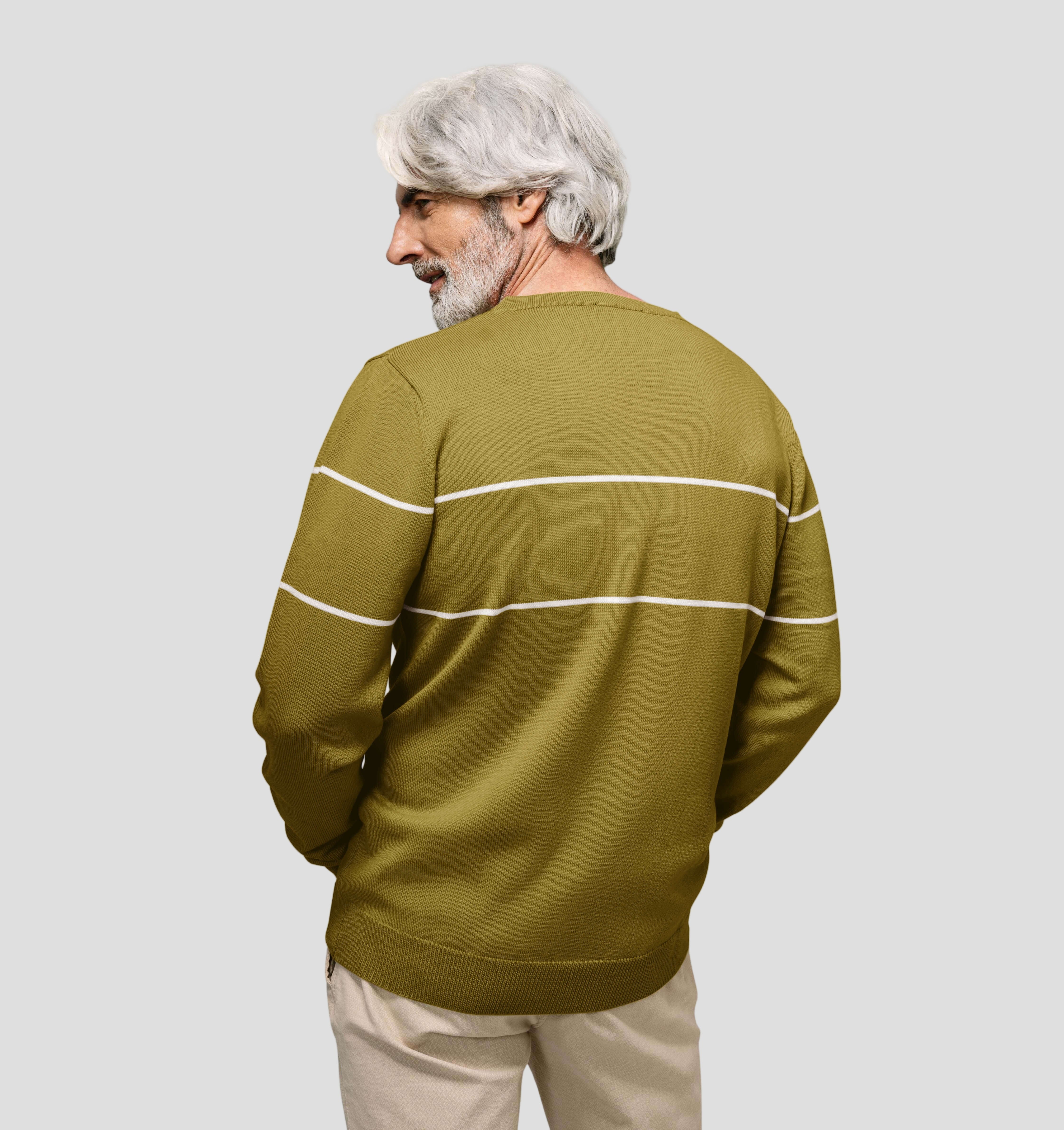 V-Neck Merino Sweater - Mustard Yellow / S