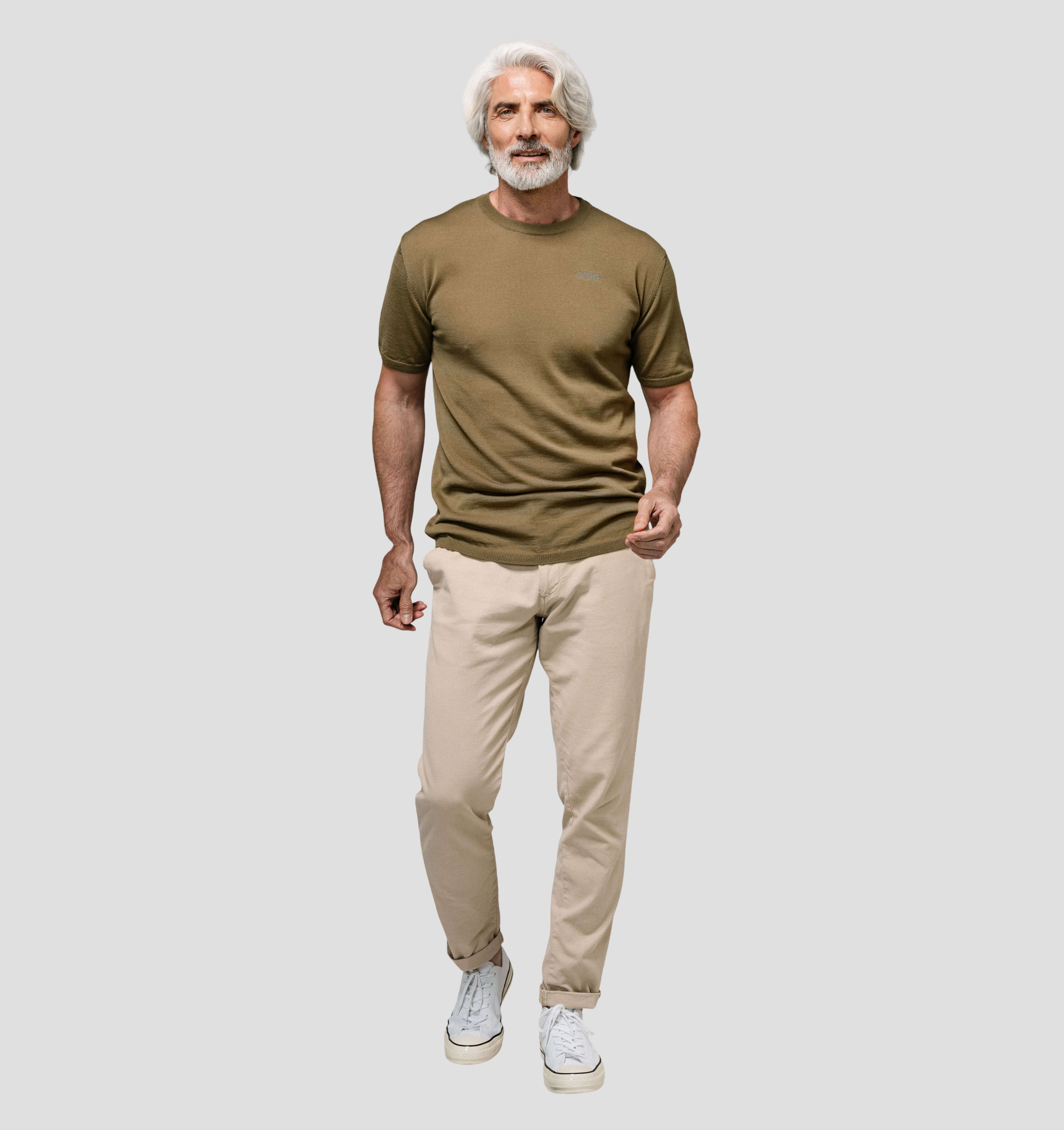 Merino CASHWOOL® SofTee | Classic - Olive Brown / S