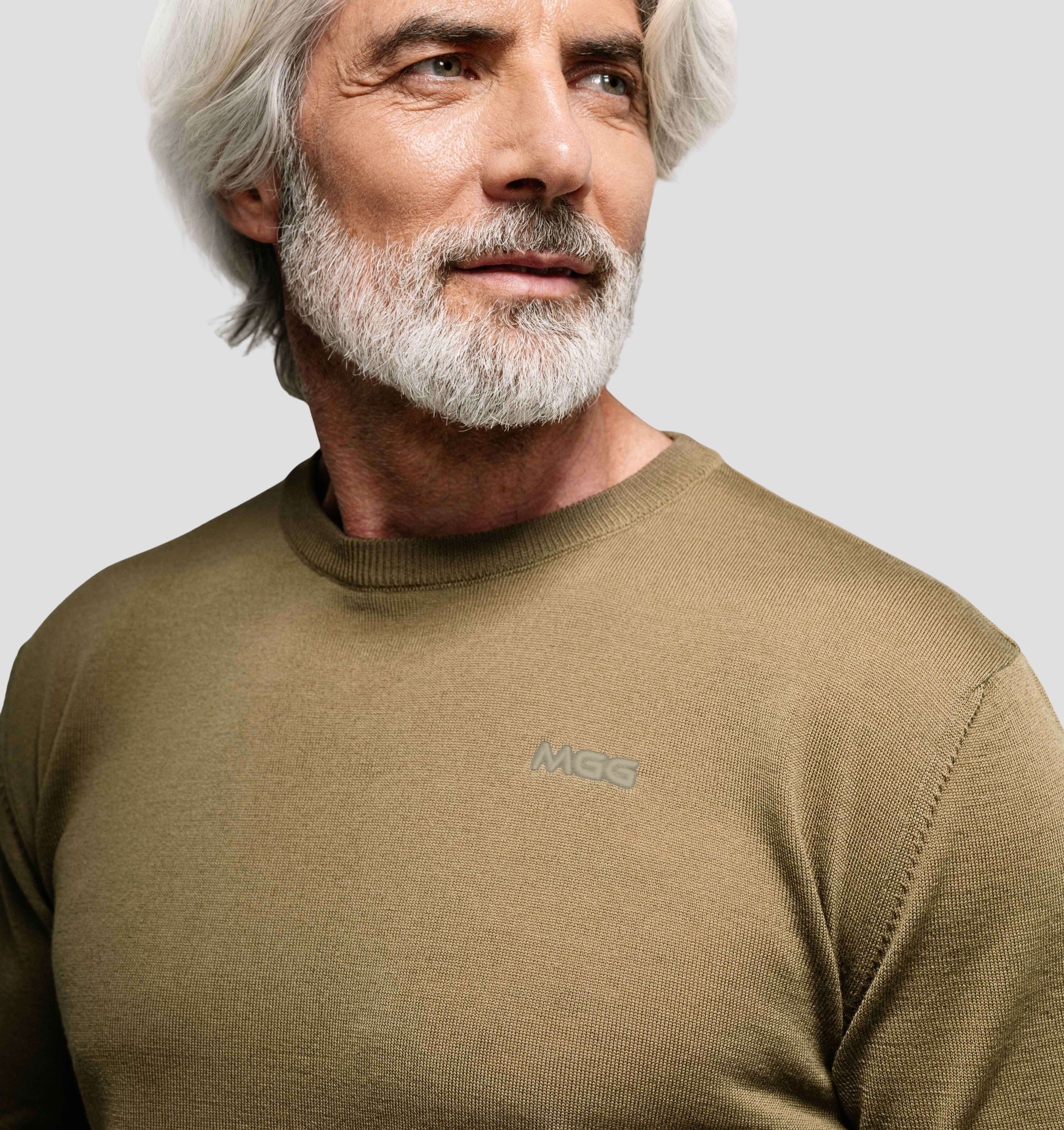 Merino CASHWOOL® SofTee | Classic - Olive Brown / S