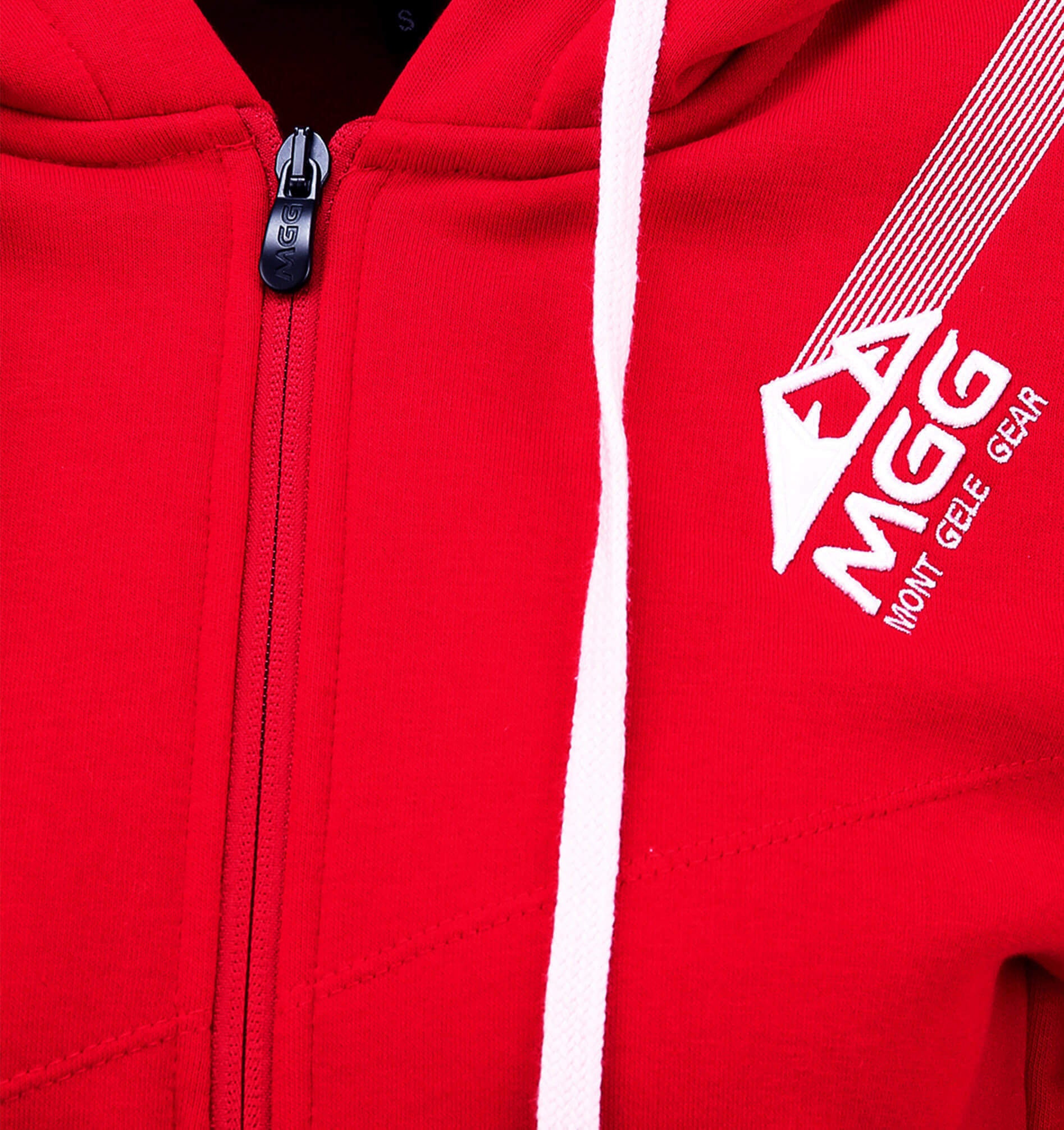 Cotton Zip Hoodie - Scarlet Red / XS