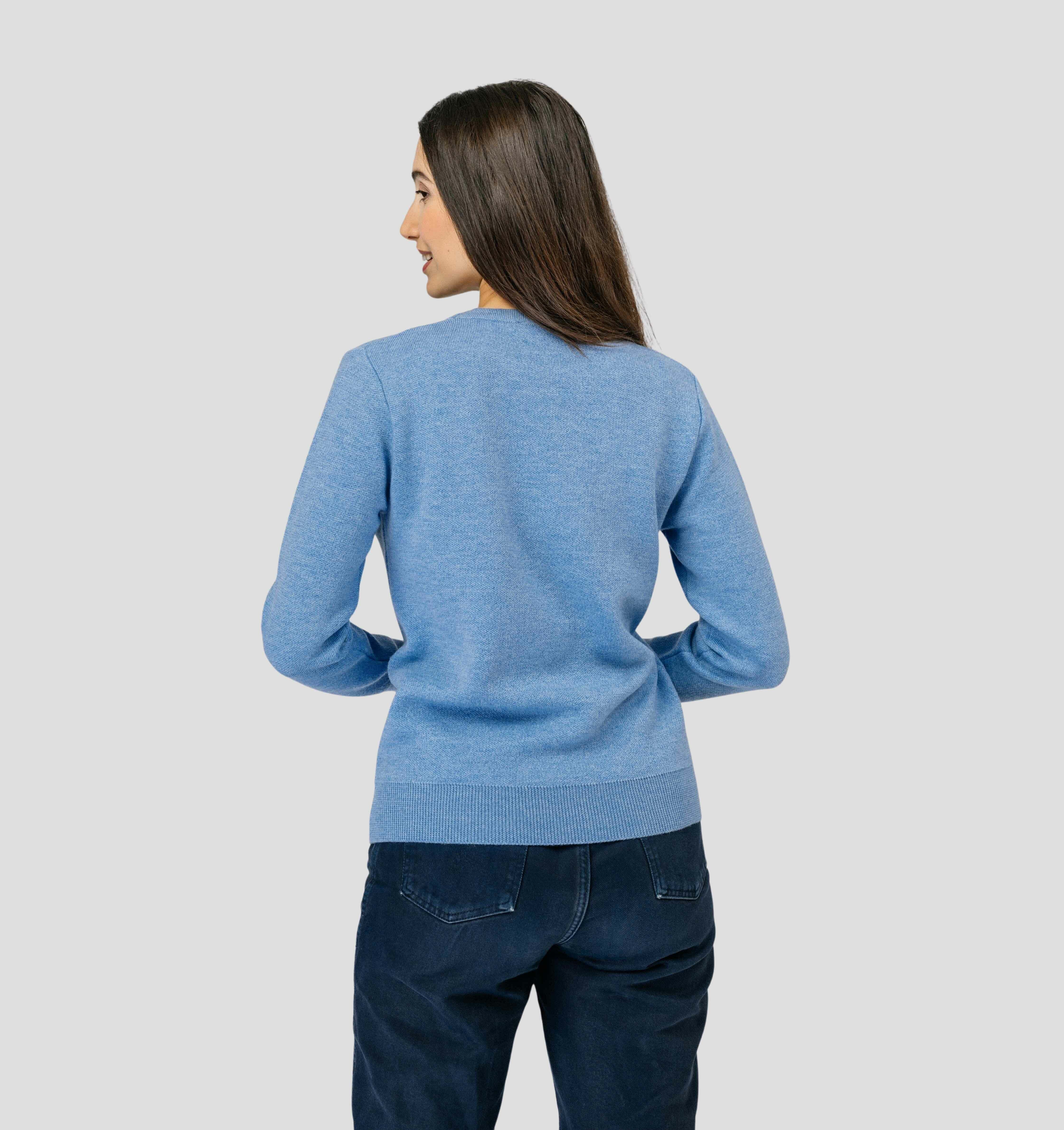 Retro Merino Sweater - Steel Blue / XS