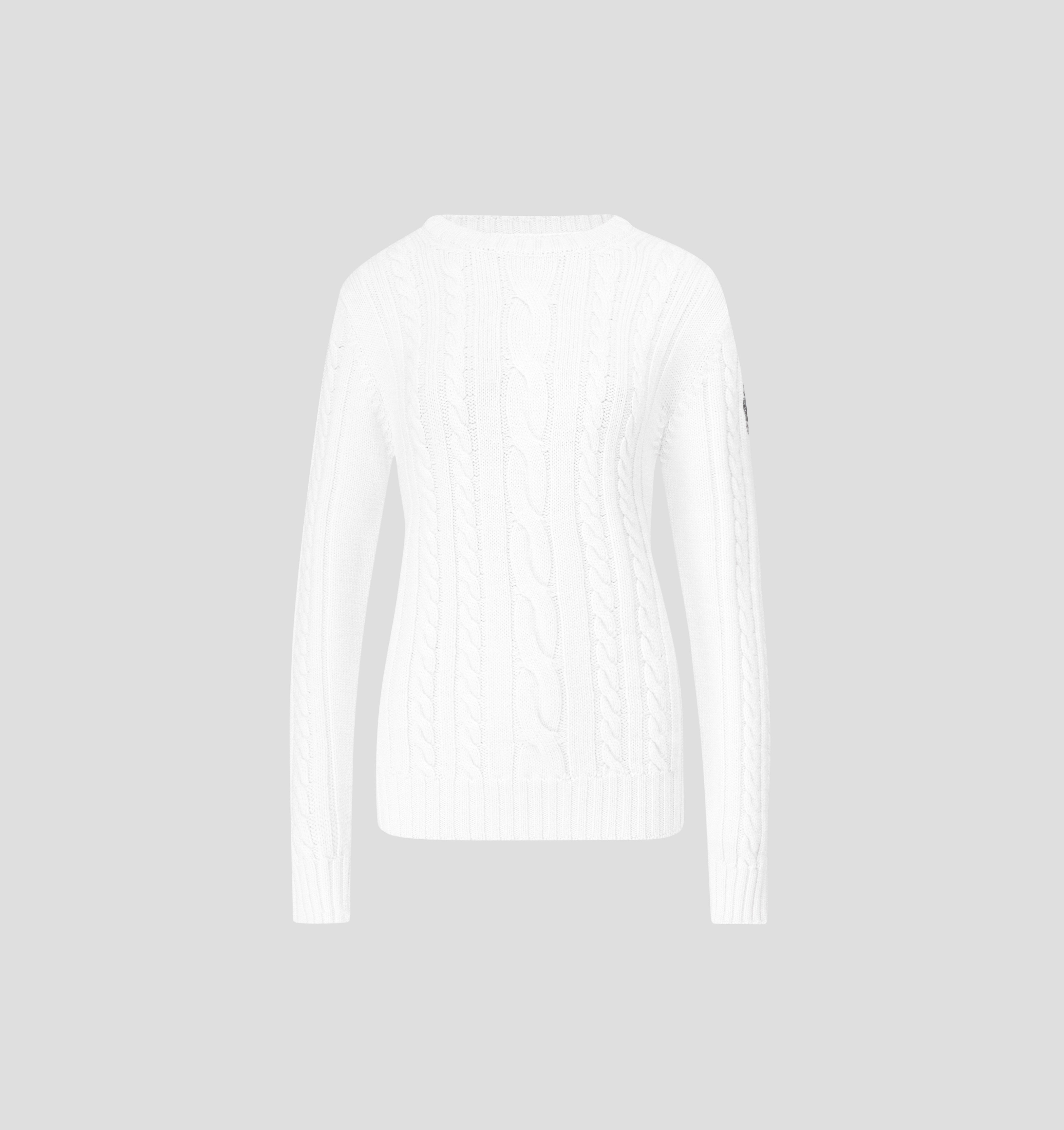 Cable Knit Merino Sweater - Cream White / XS