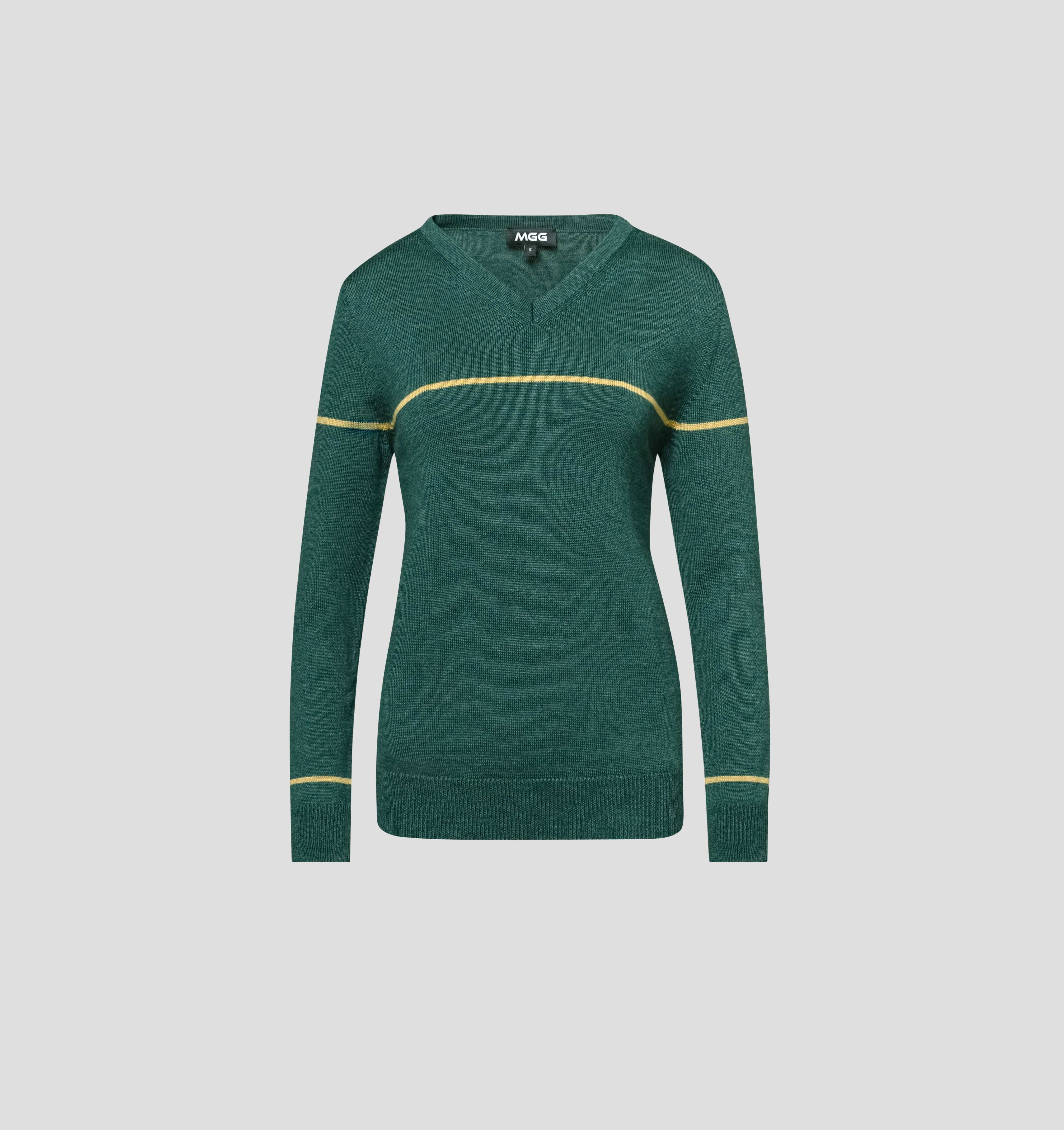 V-Neck Merino Sweater - Racing Green / XS
