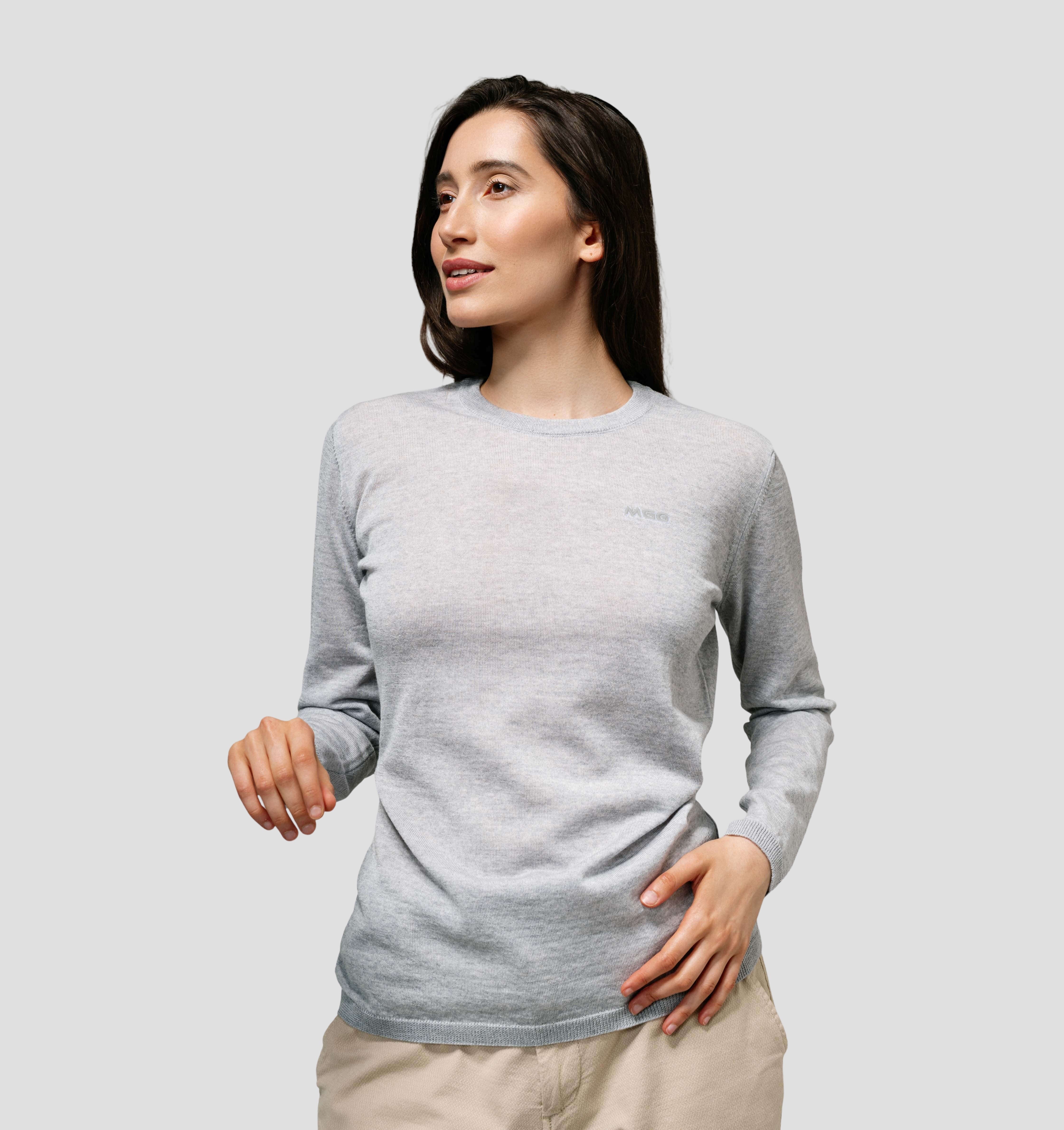 Merino CASHWOOL® SofTee | Long Sleeve - Smoke Grey / XS