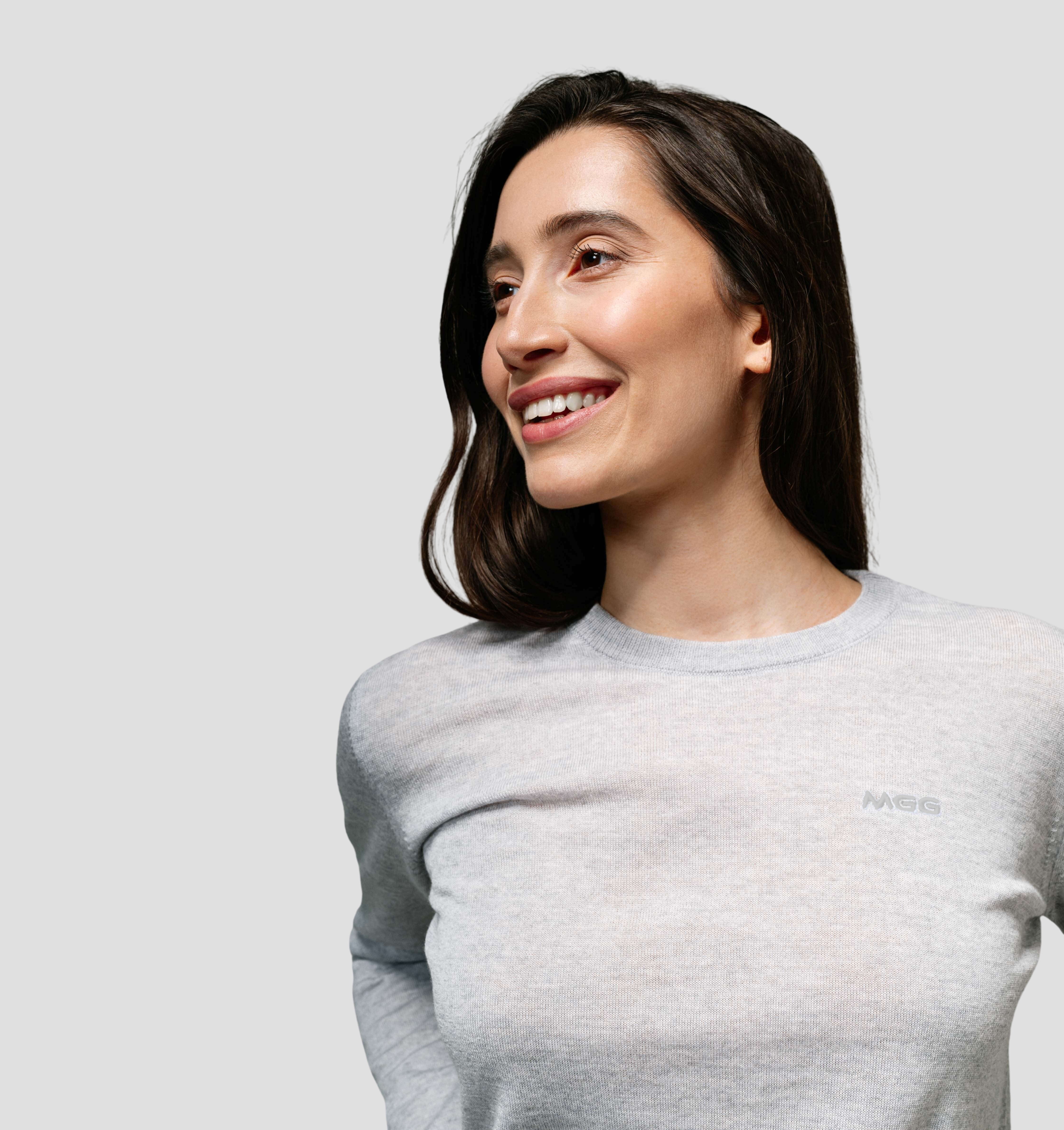 Merino CASHWOOL® SofTee | Long Sleeve - Smoke Grey / XS