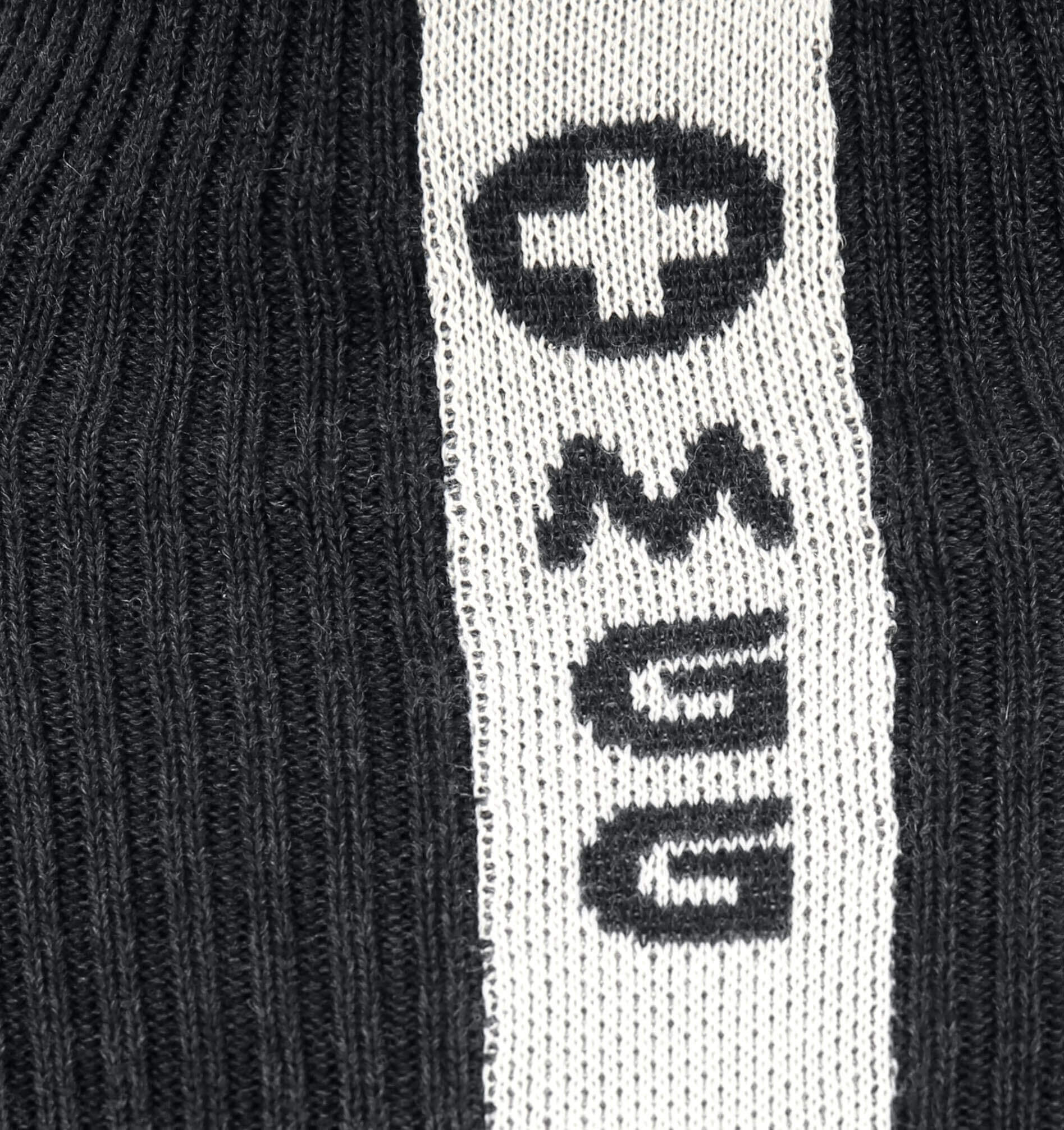 Stripe Merino Sweater - Onyx Black / Snow White / XS