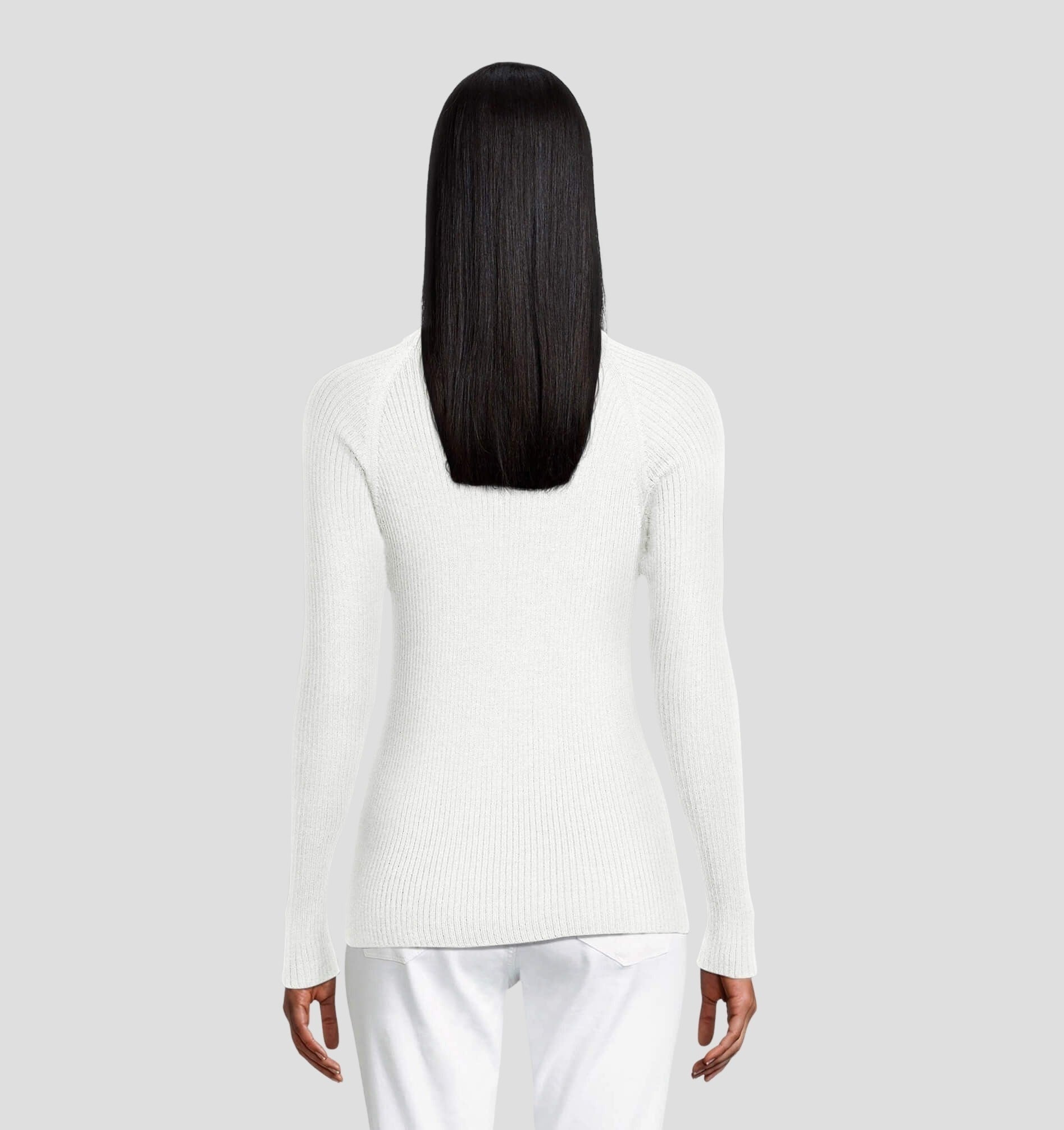 Stripe Merino Sweater - Onyx Black / Snow White / XS