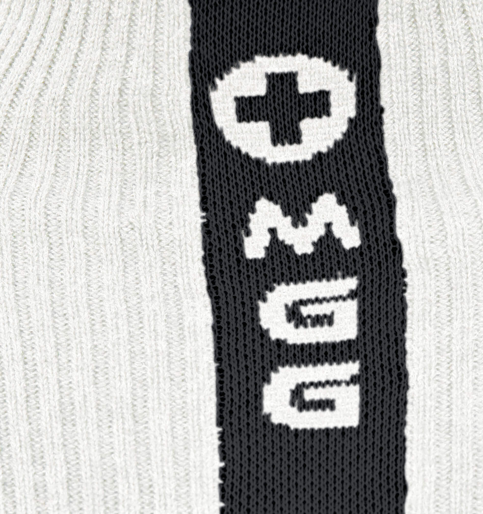 Stripe Merino Sweater - Onyx Black / Snow White / XS